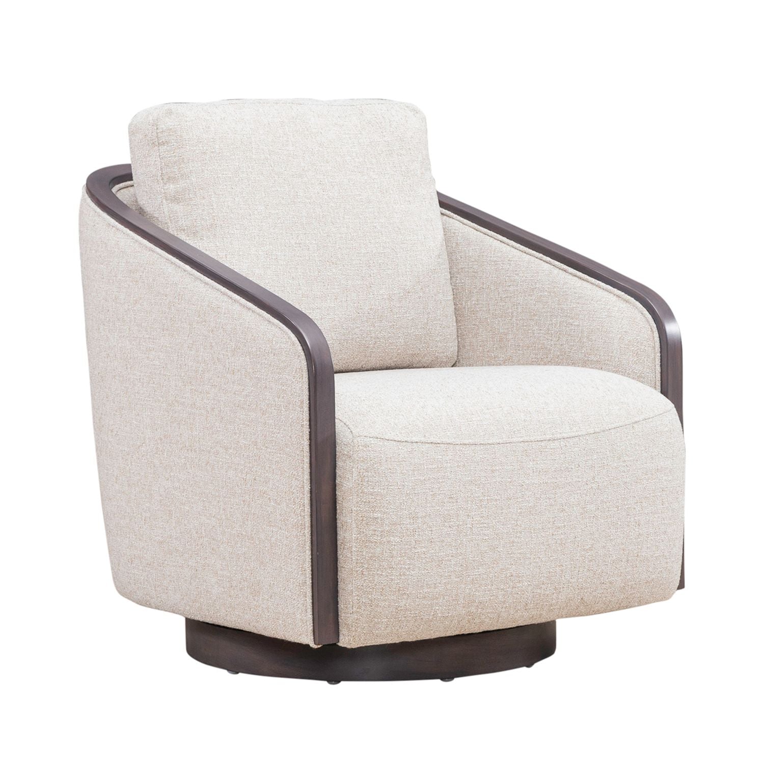 Uph Swivel Accent Chair - Dark Brown