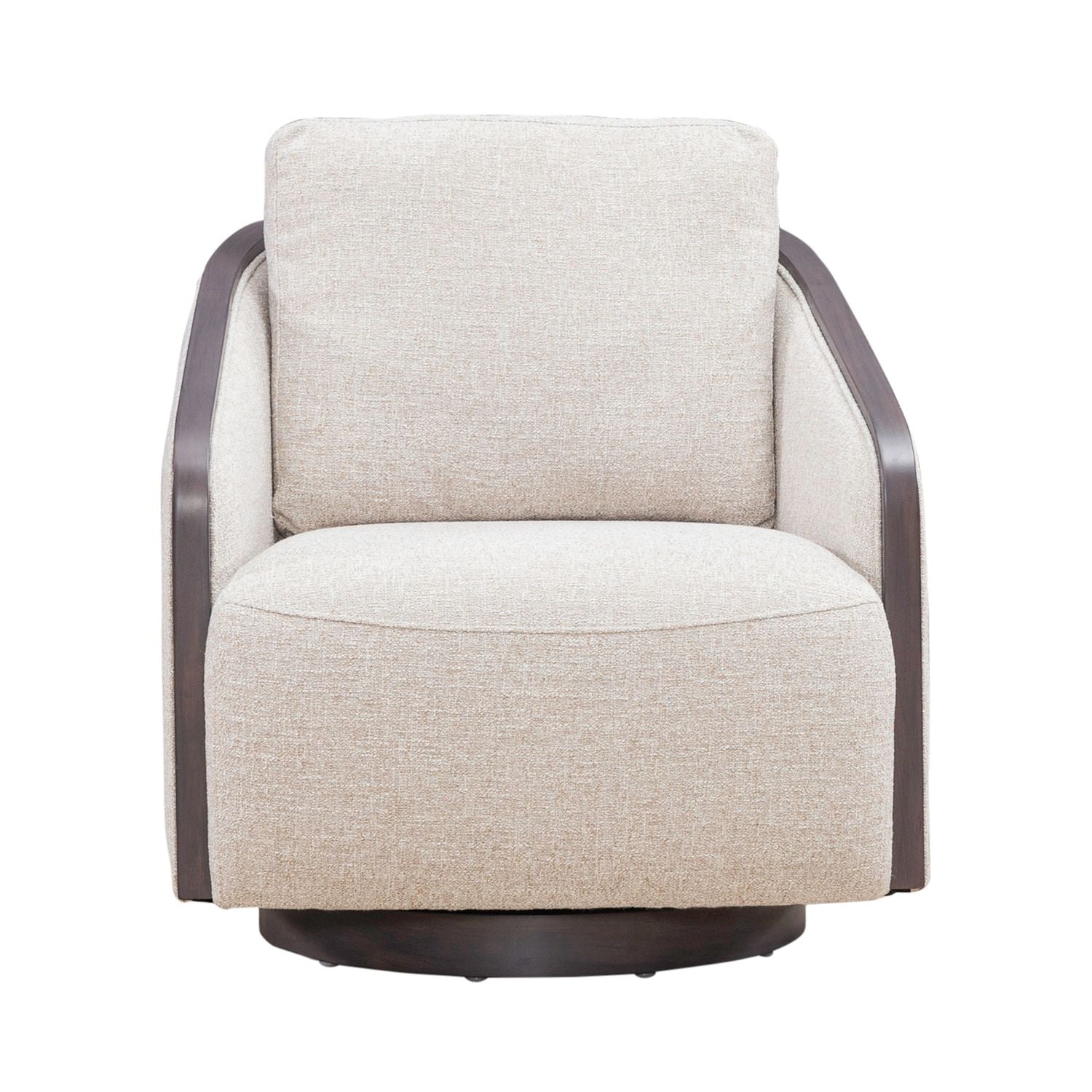 Uph Swivel Accent Chair - Dark Brown