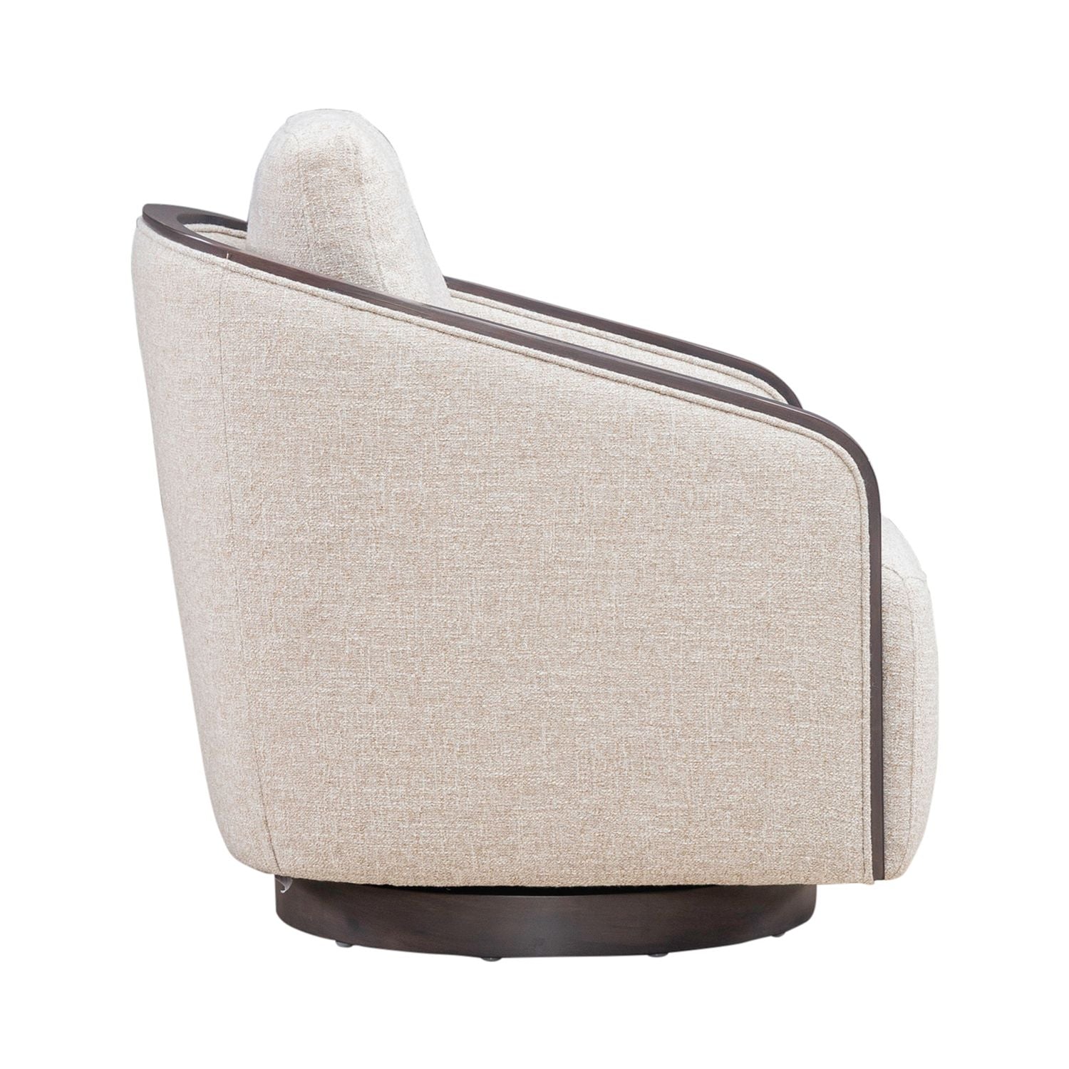 Uph Swivel Accent Chair - Dark Brown