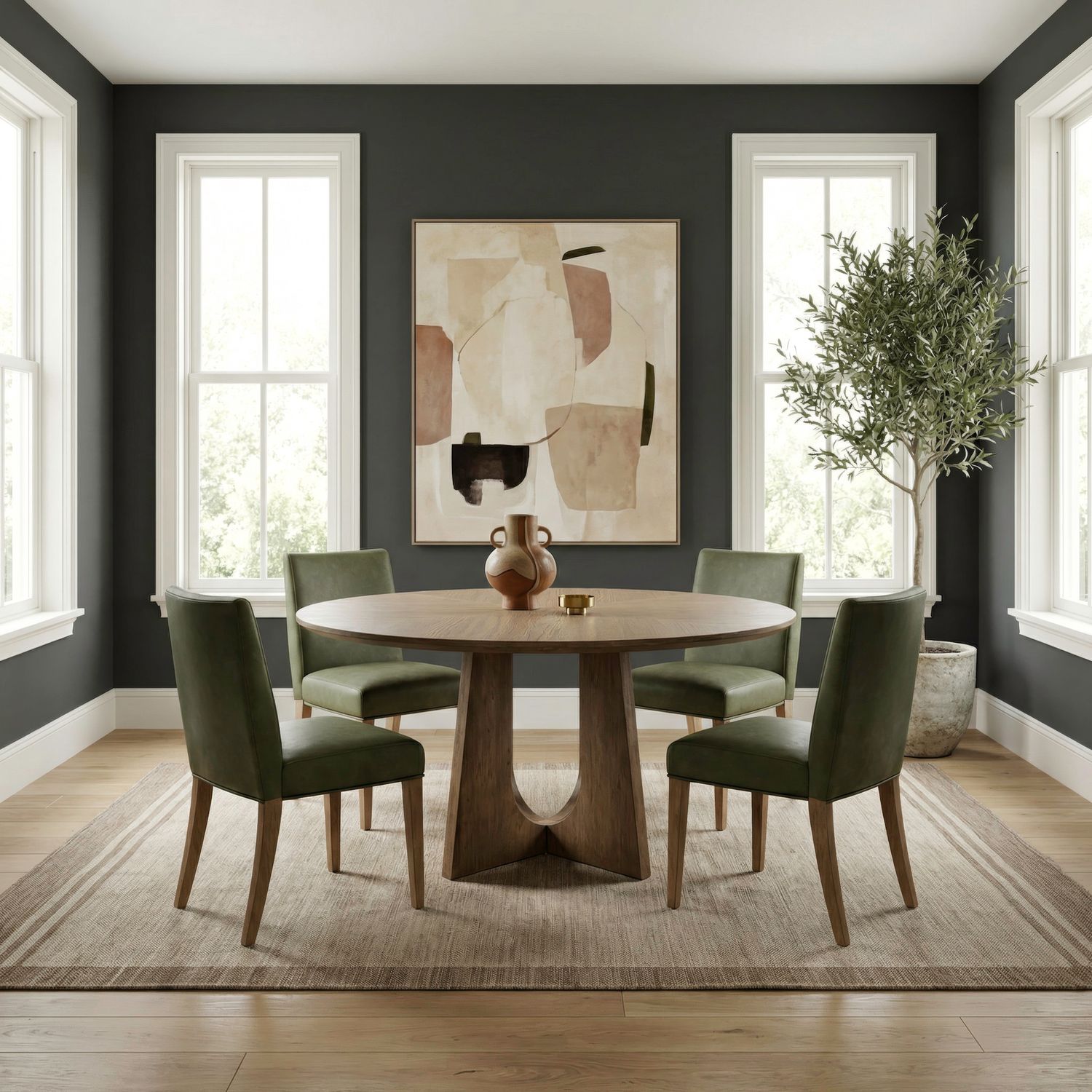 5 Piece Pedestal Table Set
