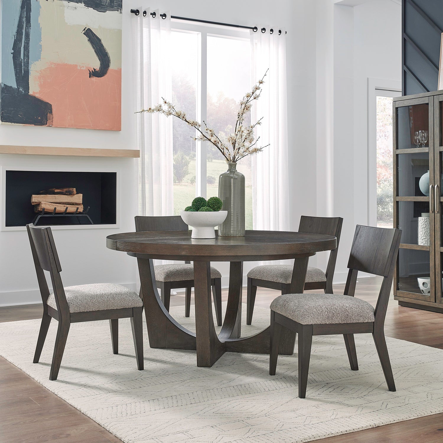 Cascade Falls 5-Piece Pedestal Dining Table Set
