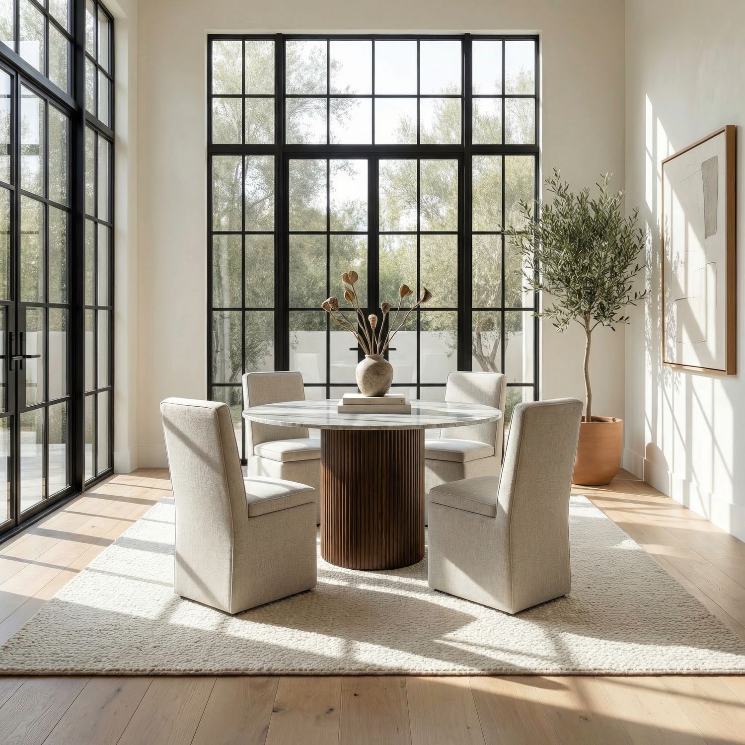 Accent Storage Dining Chair w/ Casters