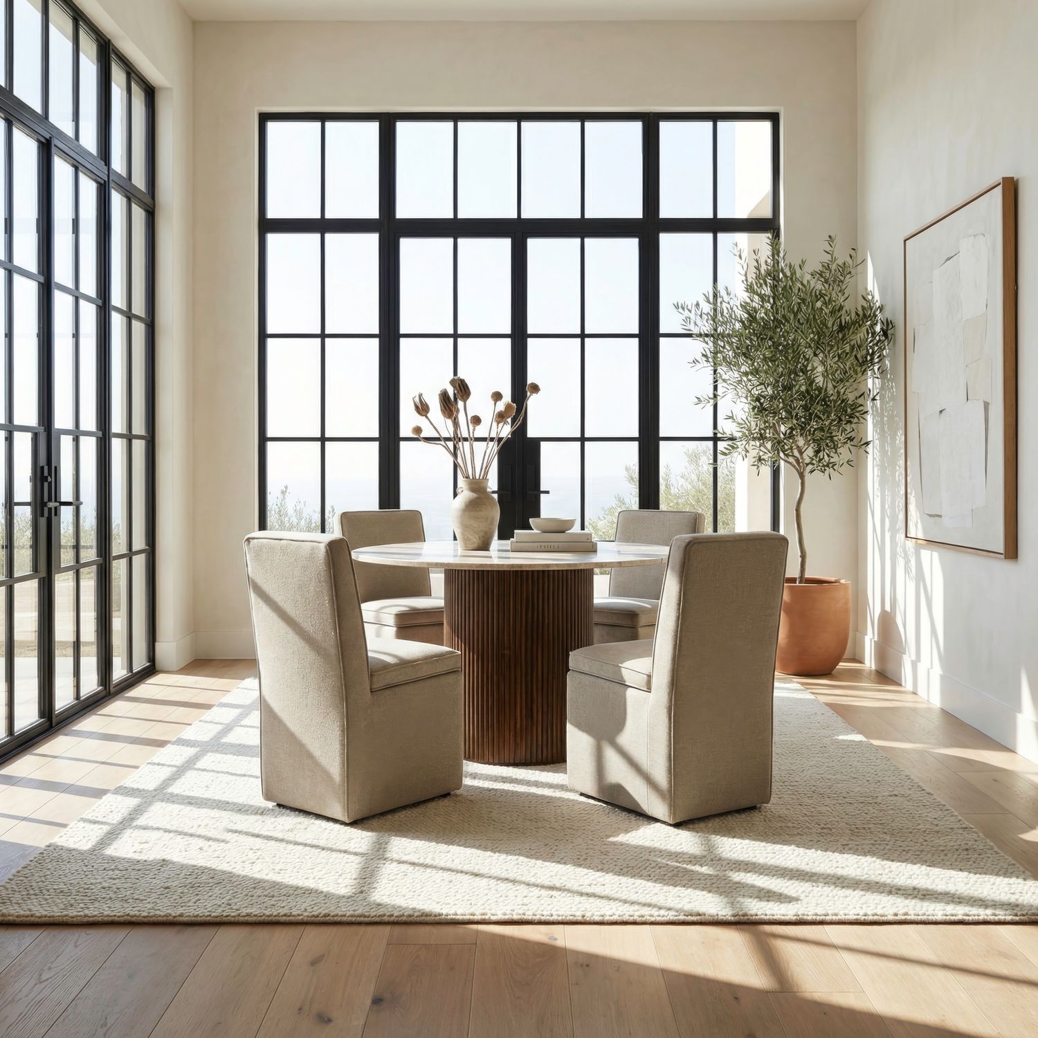 Accent Storage Dining Chair w/ Casters