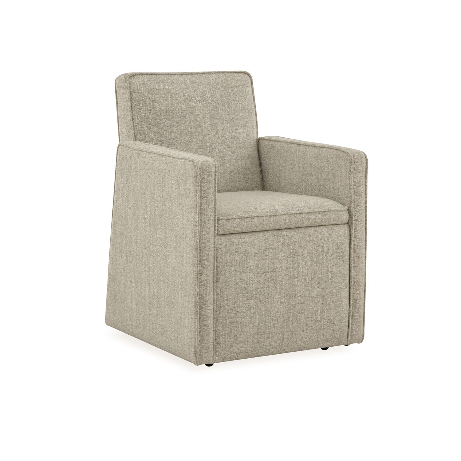 Accent Storage Dining Arm Chair w/ Casters