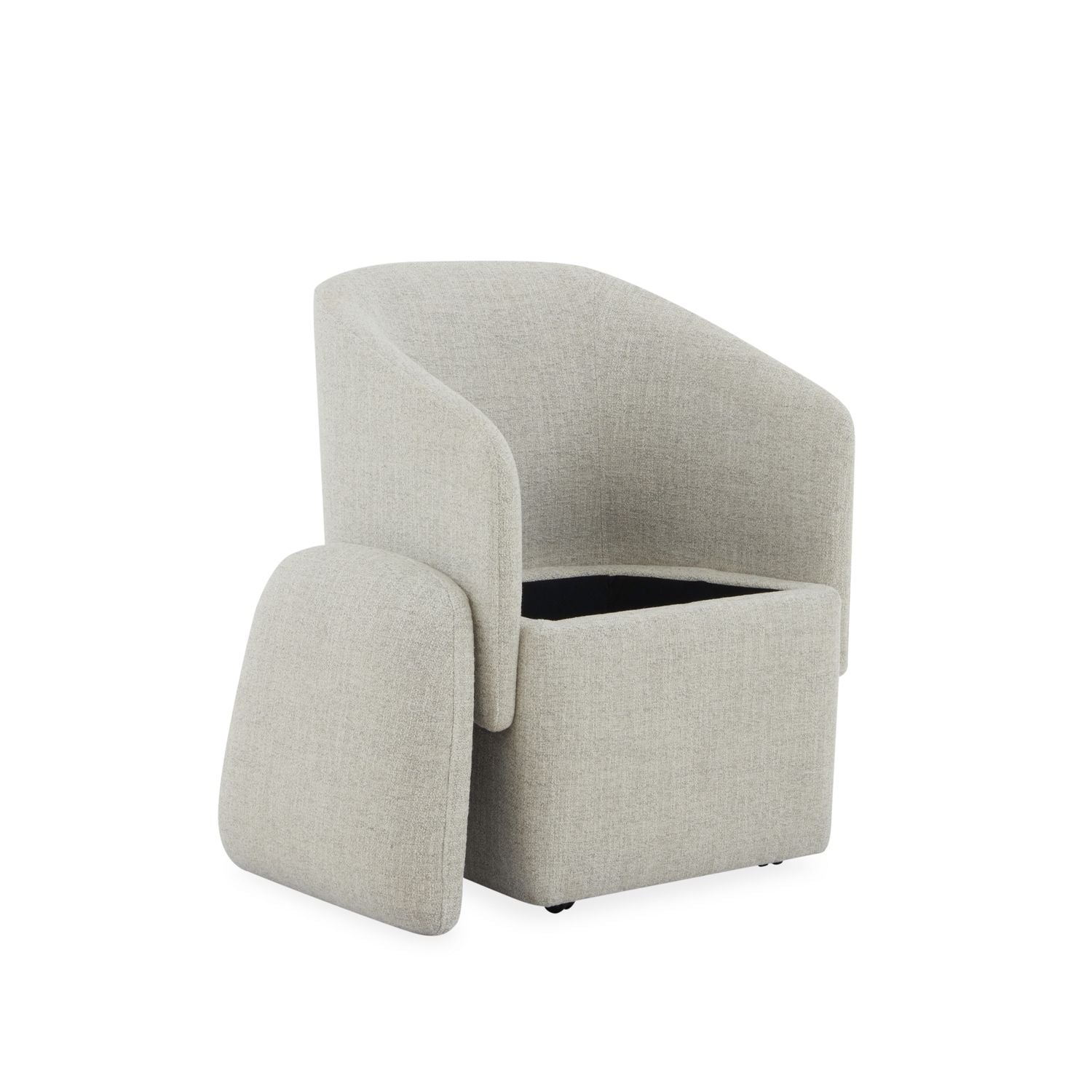 Accent Storage Dining Chair w/ Casters