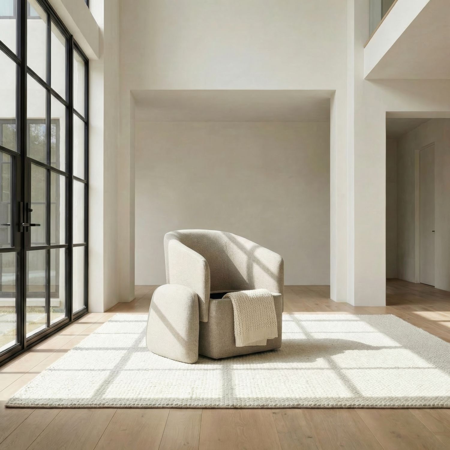 Accent Storage Dining Chair w/ Casters