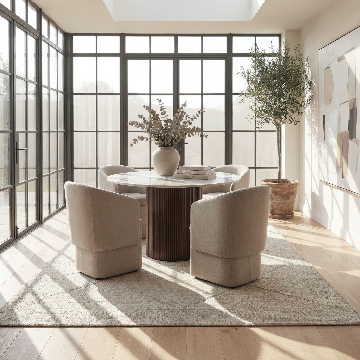 Accent Storage Dining Chair w/ Casters