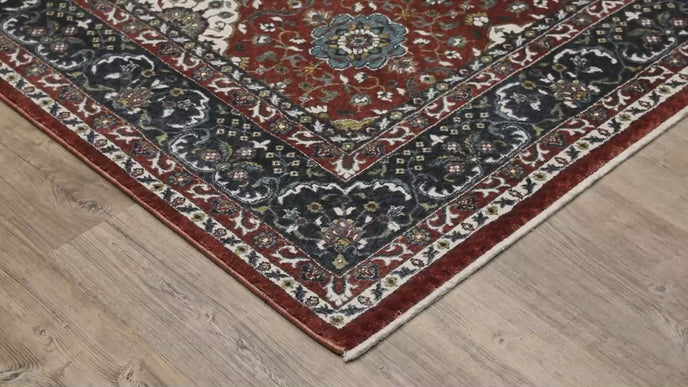 Oriental Weavers Vivian VI04B Red/Navy Area Rug