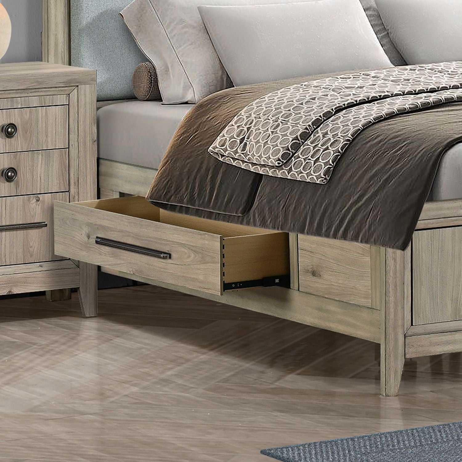 Cal King Side Storage Bed Rails