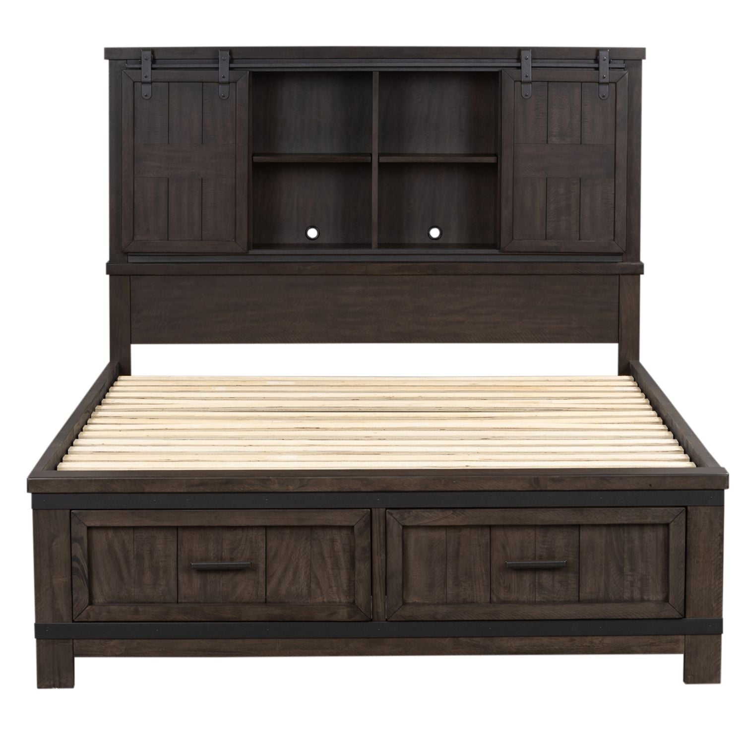 King Bookcase Bed, Dresser & Mirror, Chest