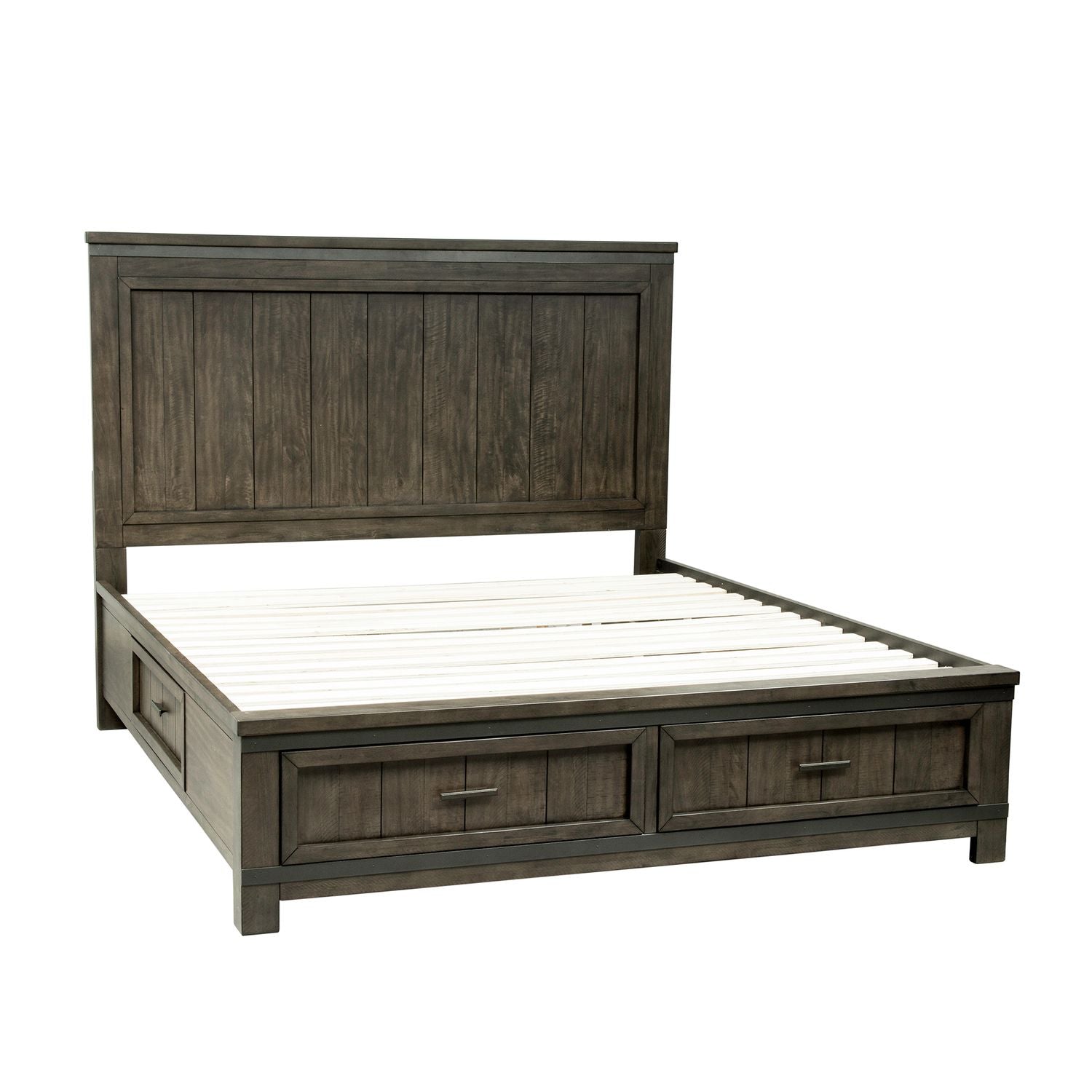 Queen Two Sided Storage Bed, Dresser & Mirror, Night Stand