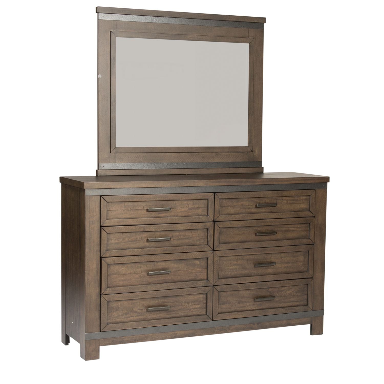 Queen Two Sided Storage Bed, Dresser & Mirror, Night Stand