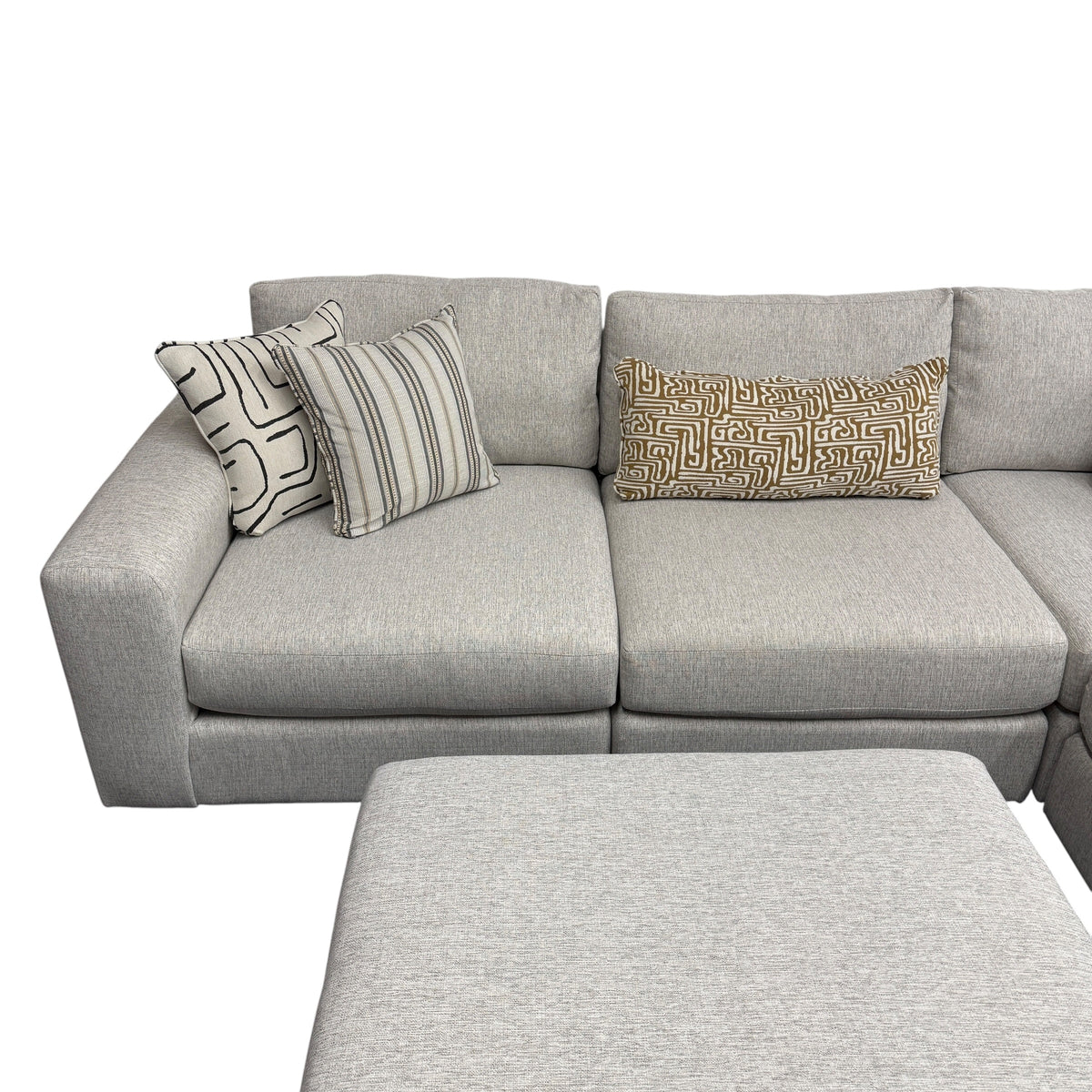 Mason Modular Sectional with RAF Bumper Chaise and Ottoman