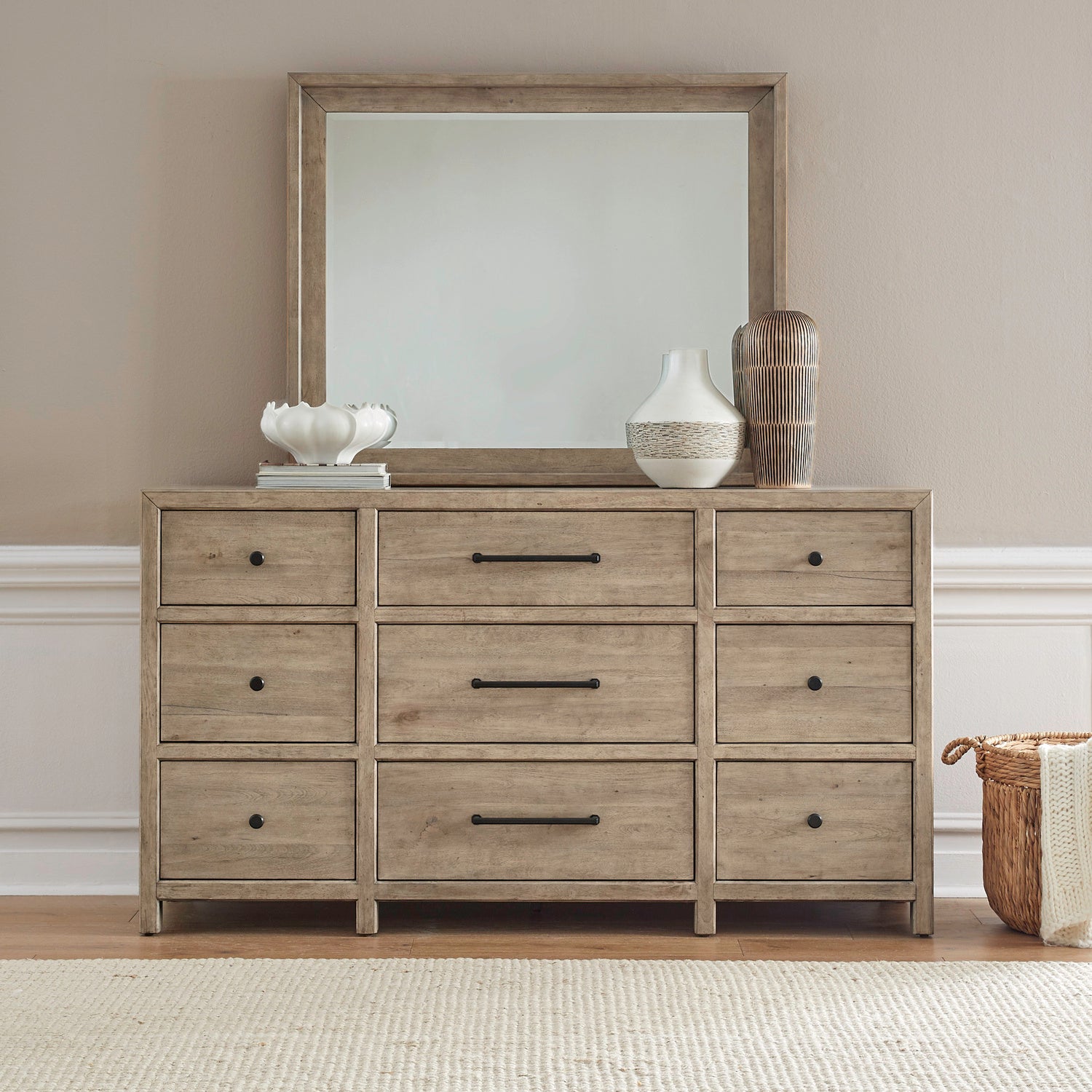 Proximity Place 9-Drawer Dresser with Mirror