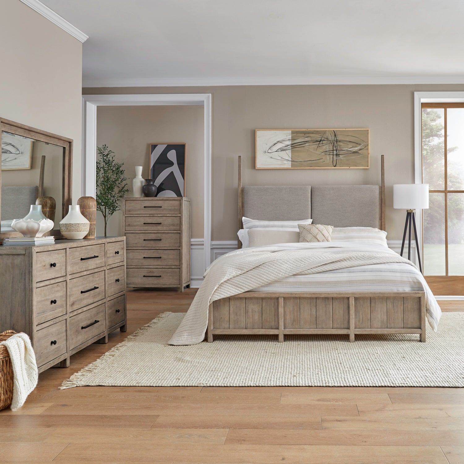 Proximity Place 4-Piece Poster Bed, Dresser, Mirror & Chest Set