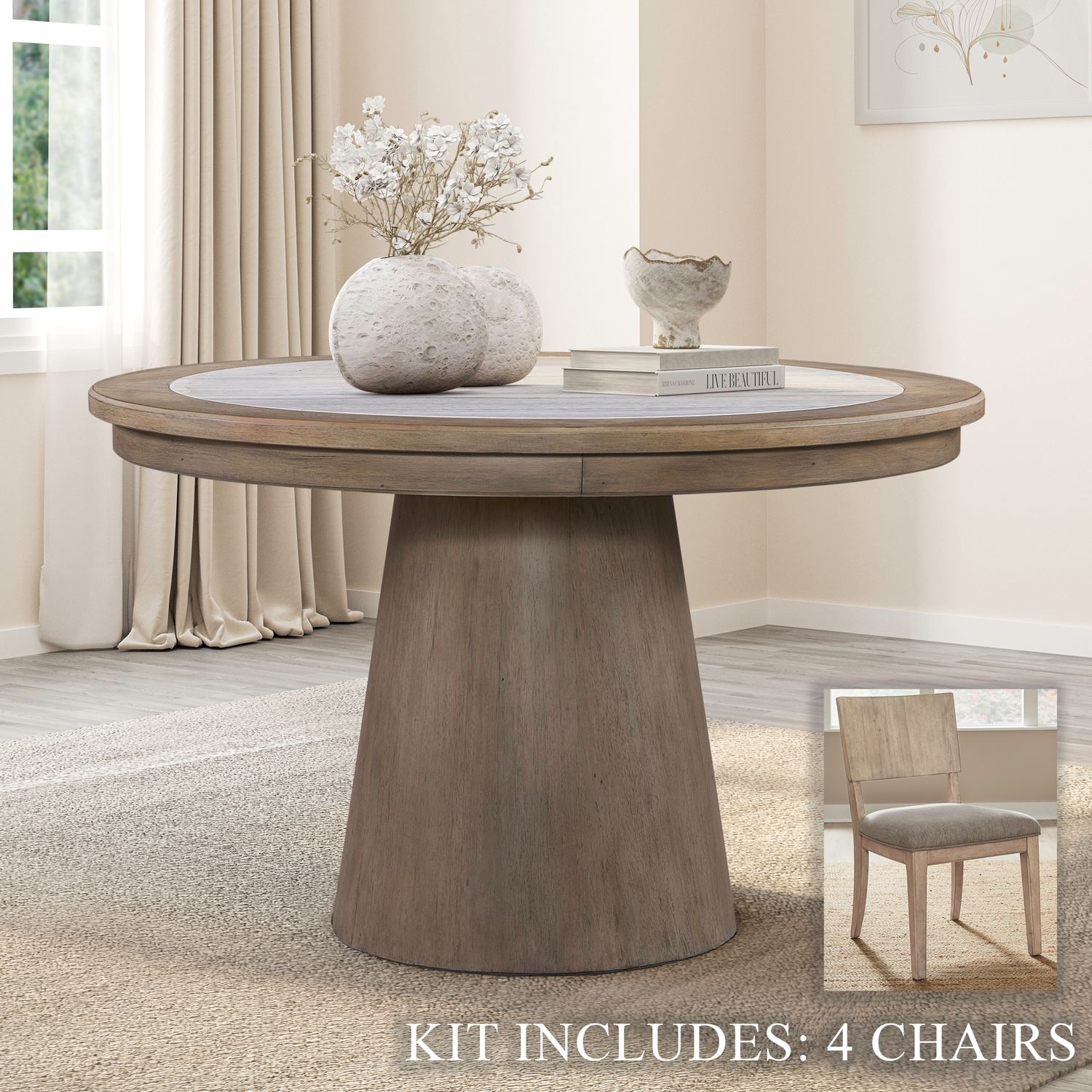 Opt 5 Piece Round Table Set