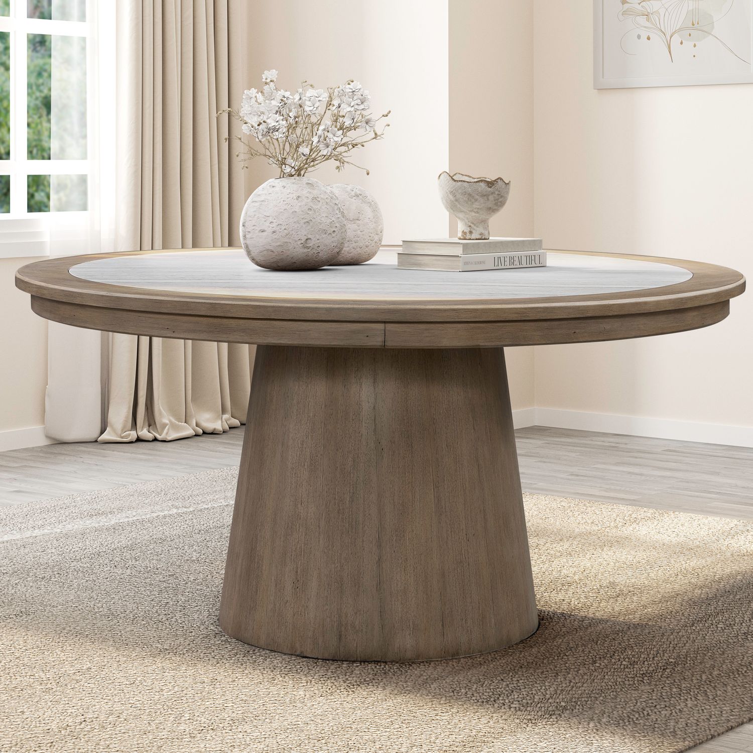 Opt Round Ped Table Set