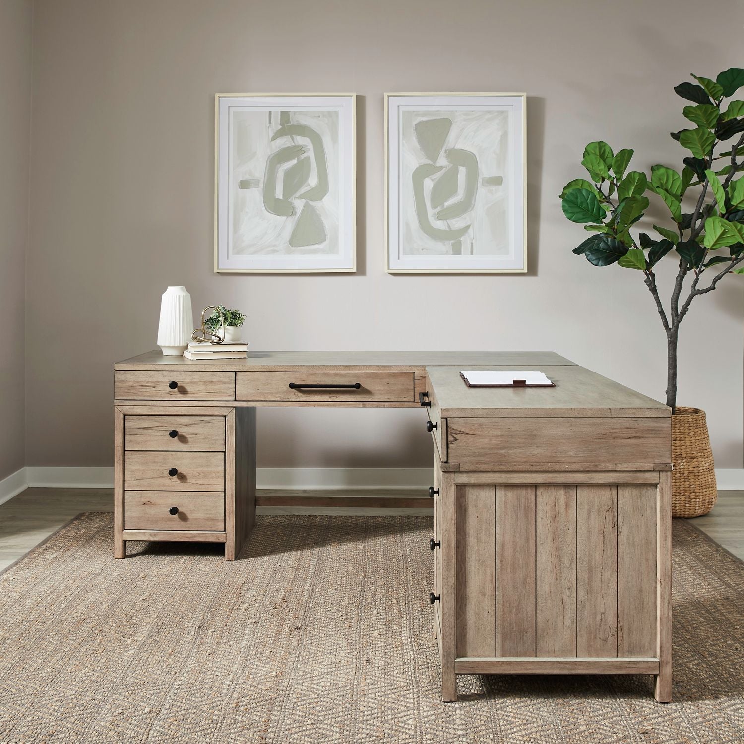 L Shaped Desk Set