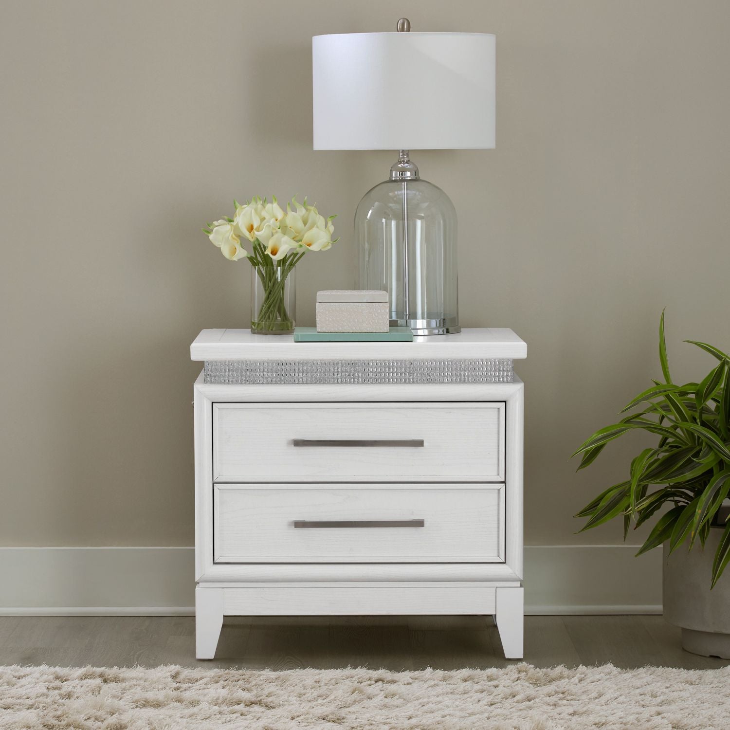 Nightstand w/ Lights and Charging Station