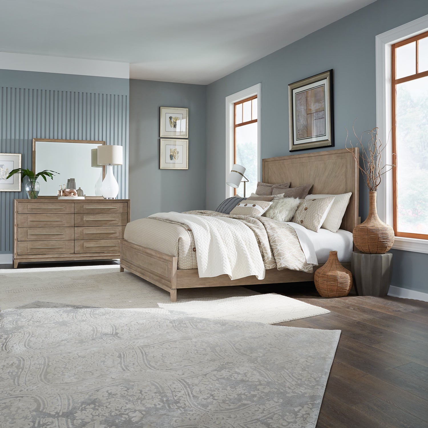 Brentwood 3-Piece Panel Bed, Dresser & Mirror Set