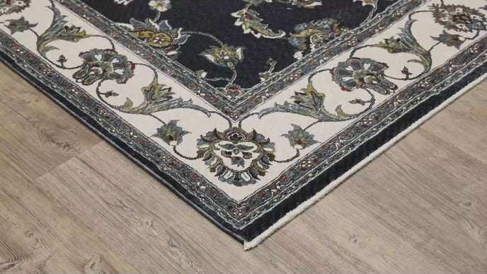 Oriental Weavers Vivian VI01B Navy/Ivory Area Rug