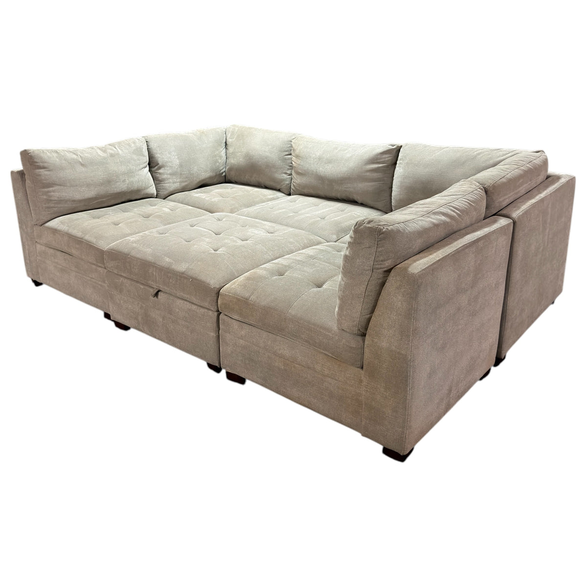 Refurbished Tufted Modular 6 Piece Sectional