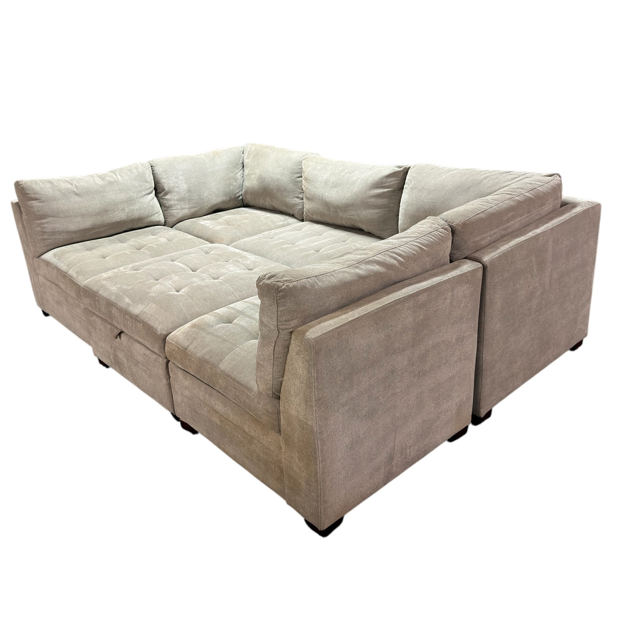 Refurbished Tufted Modular 6 Piece Sectional
