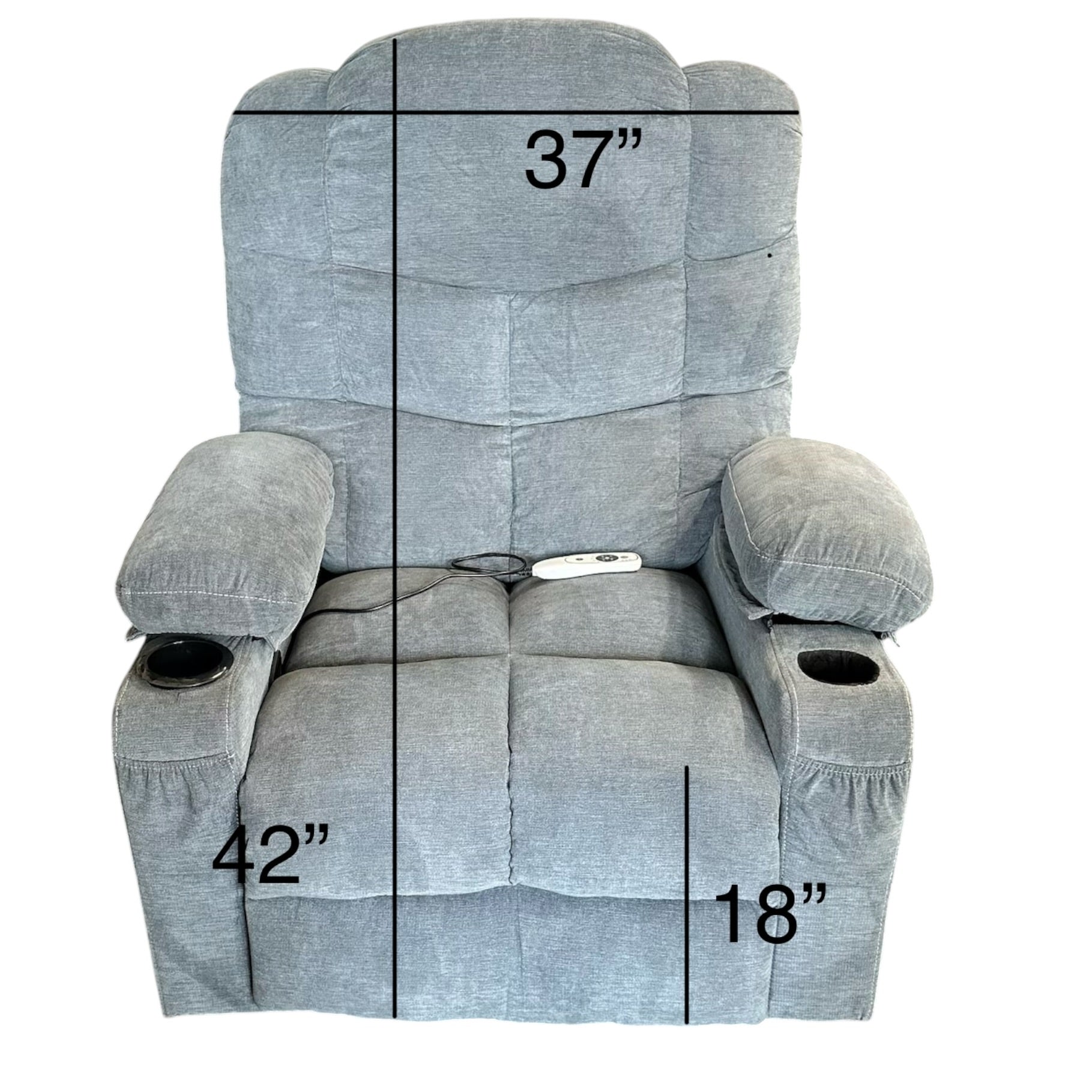 Light Blue Electric Recliner