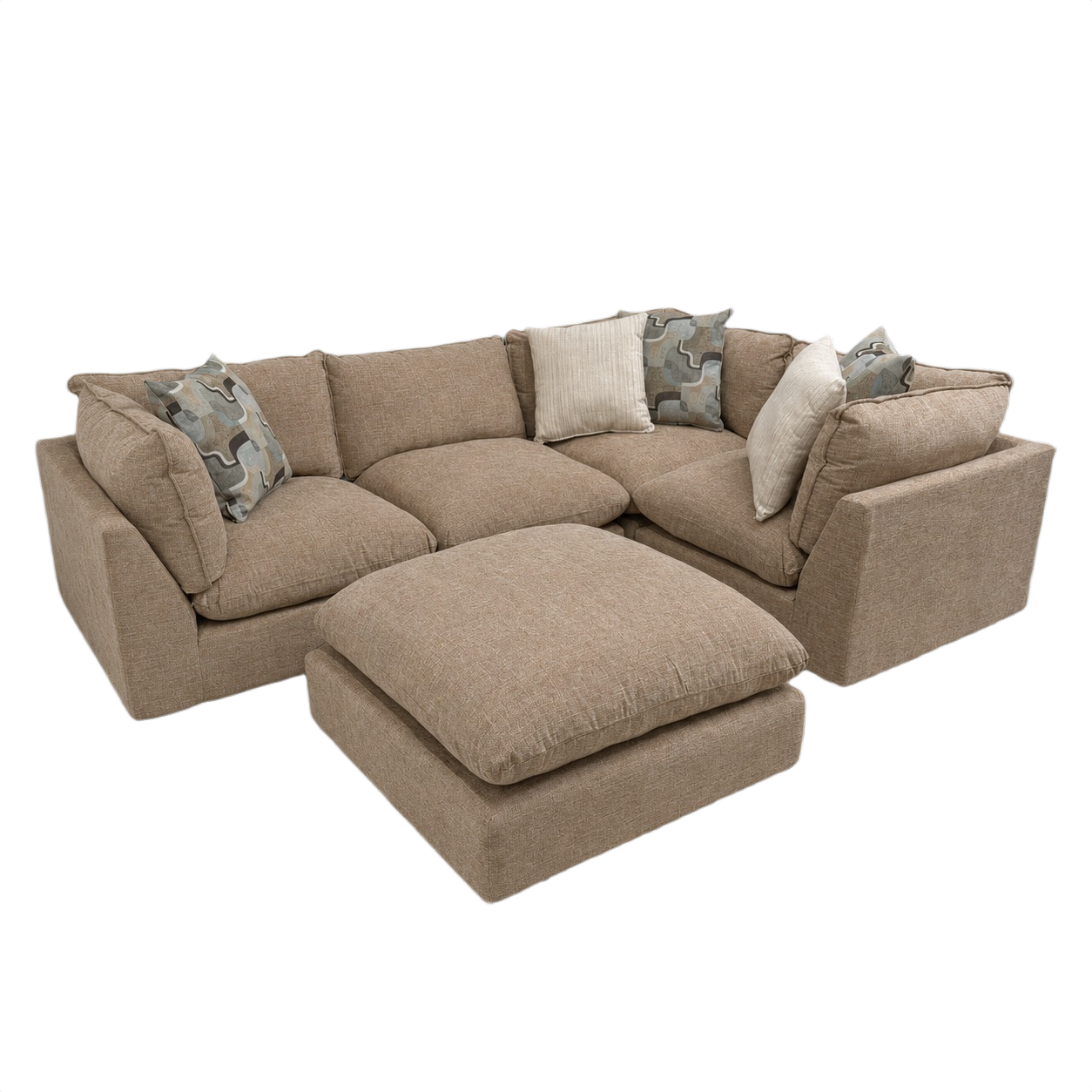 Willow 4-Piece Sectional with Ottoman