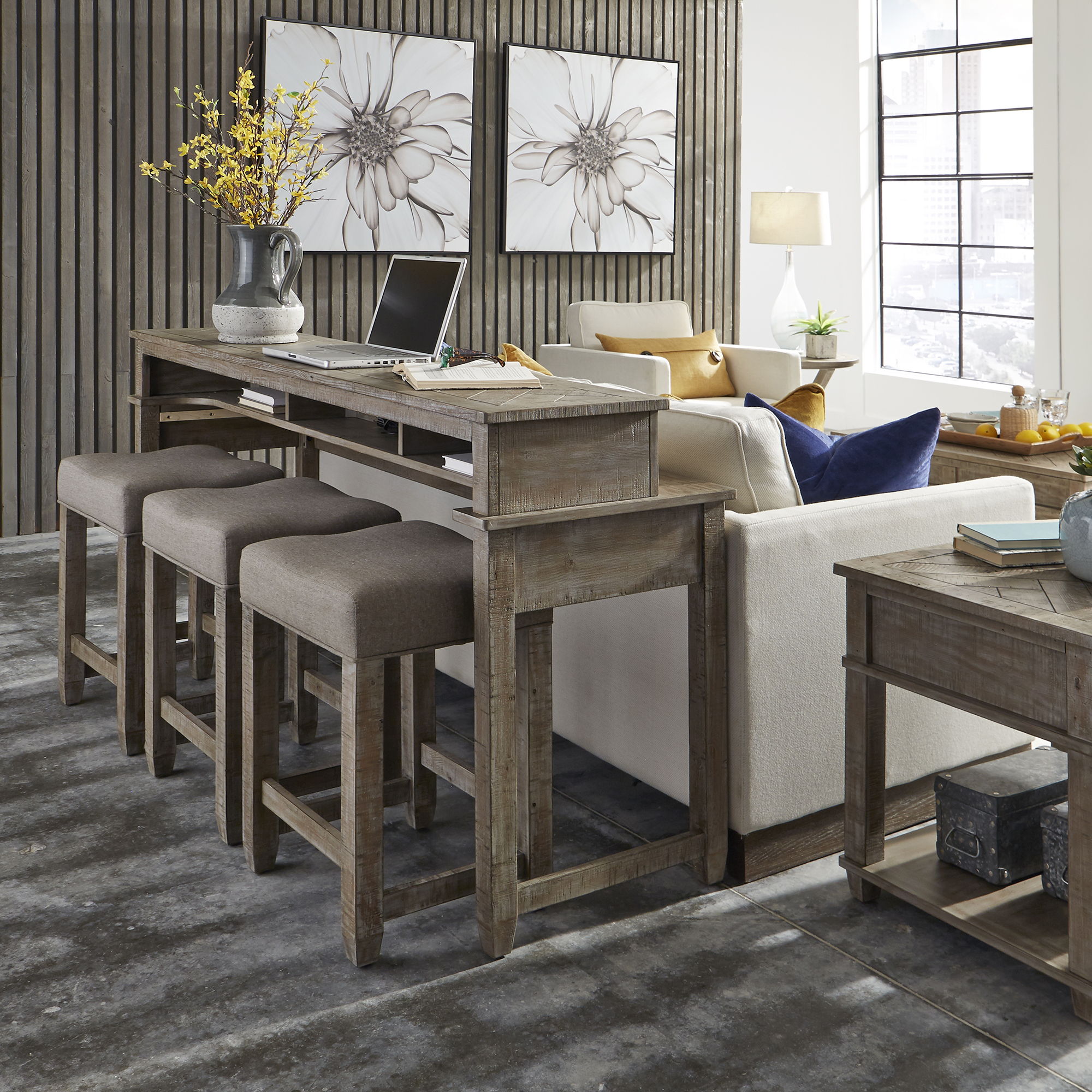 Parkland Falls - 4 Piece Living Room Set - Weathered Taupe