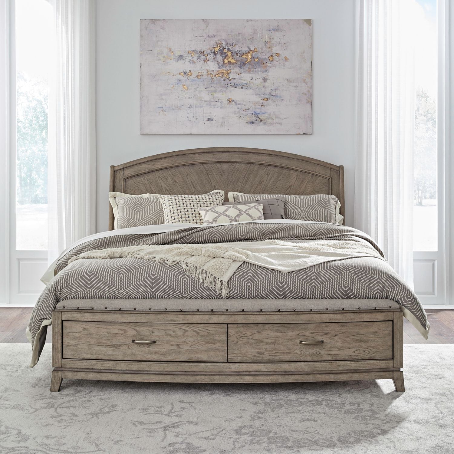King Panel Storage Bed