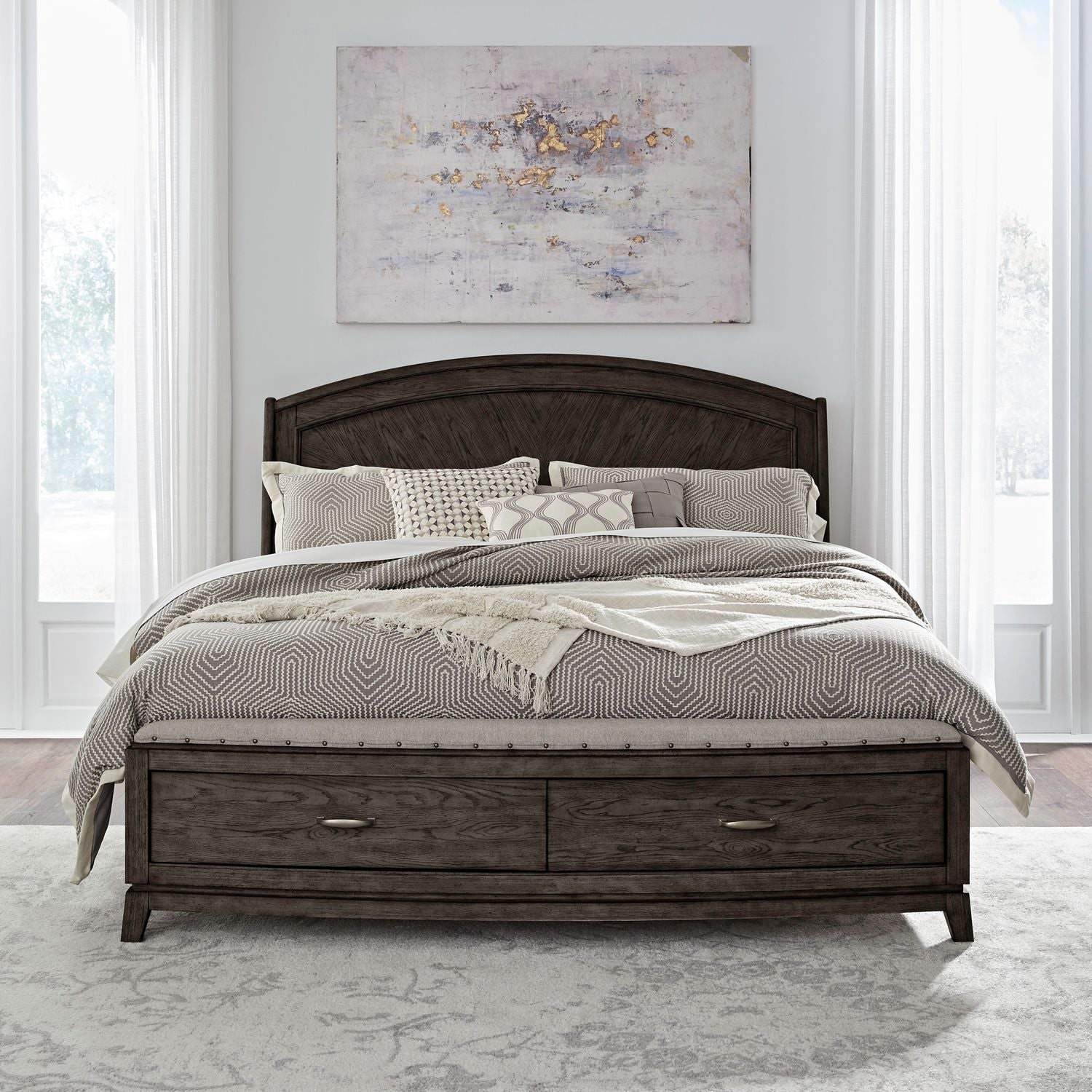 Queen Panel Storage Bed