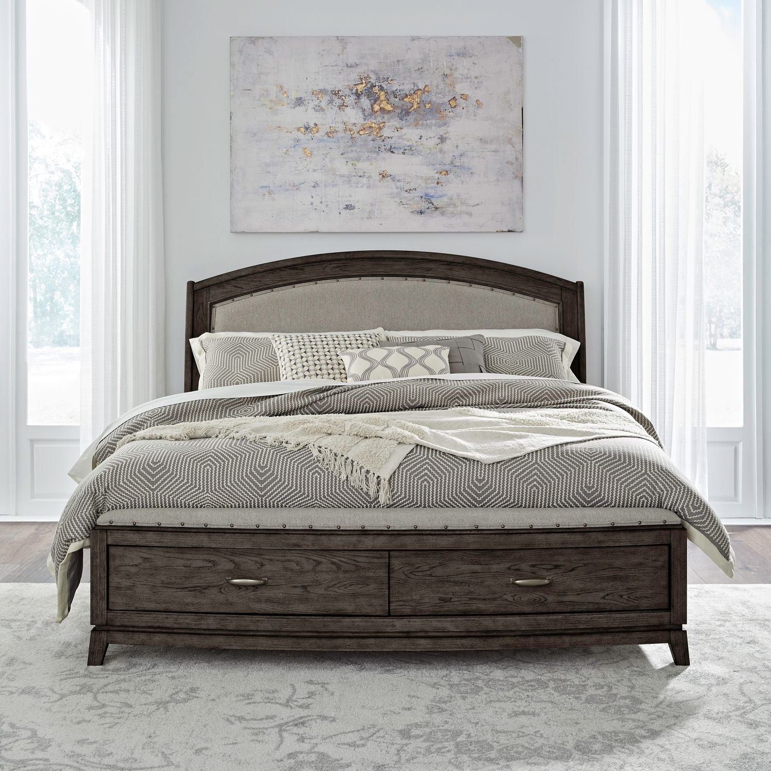 Queen Uph Storage Bed