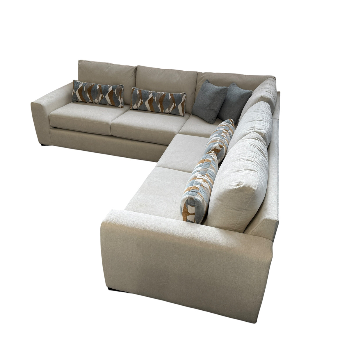 Savelle Corner Sectional Sofa in Cream
