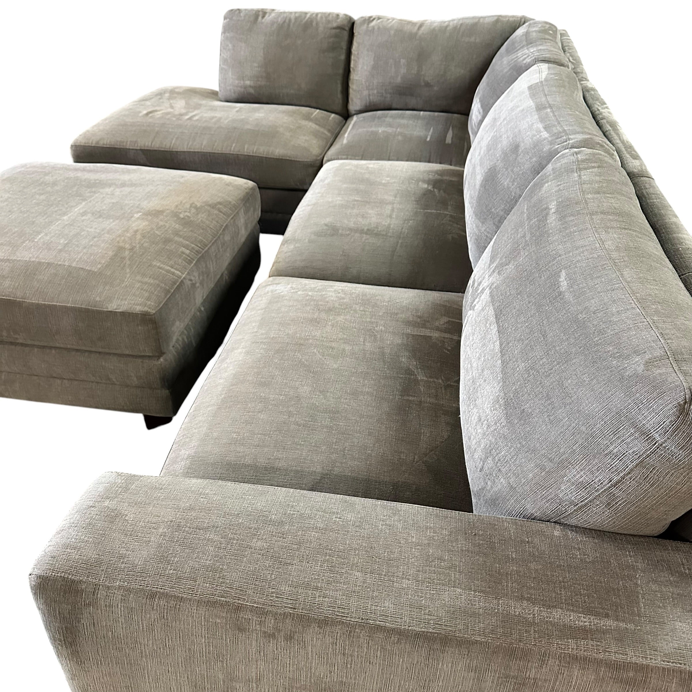 Sectional with LAF Bumper Chaise & Matching Ottoman