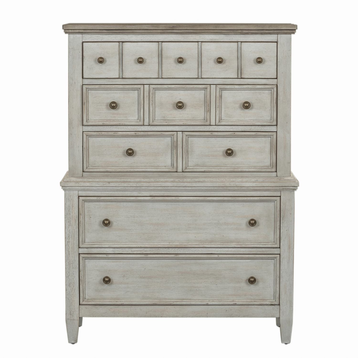 King Opt California Panel Bed, Dresser & Mirror, Chest, Night Stand