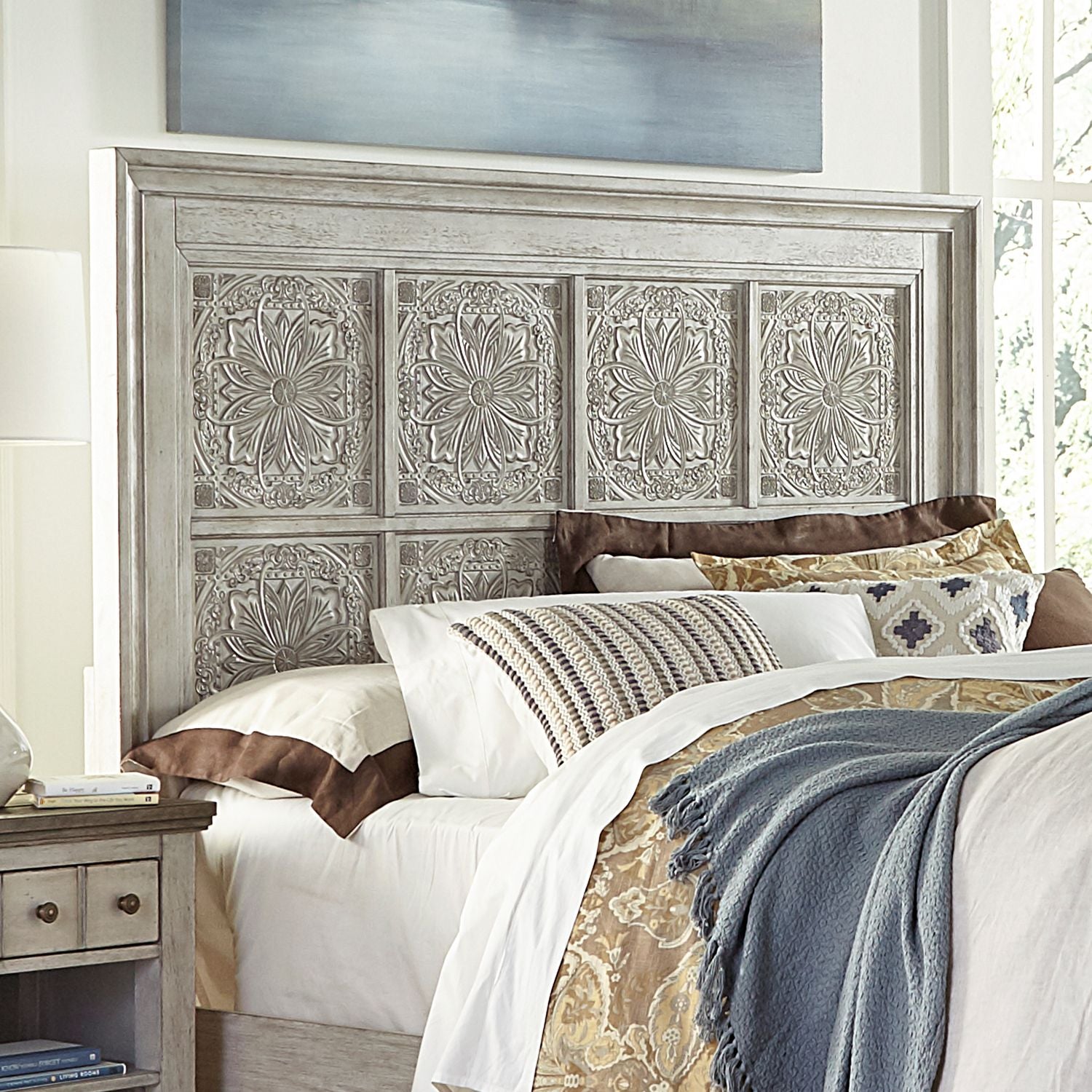 King Decorative Panel Headboard