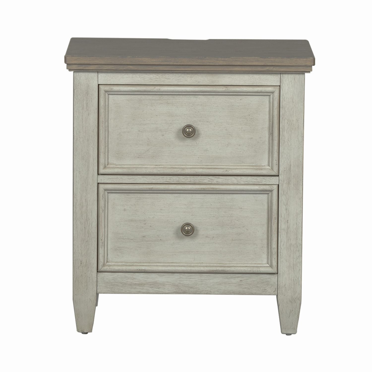 2 Drawer Night Stand w/ Charging Station