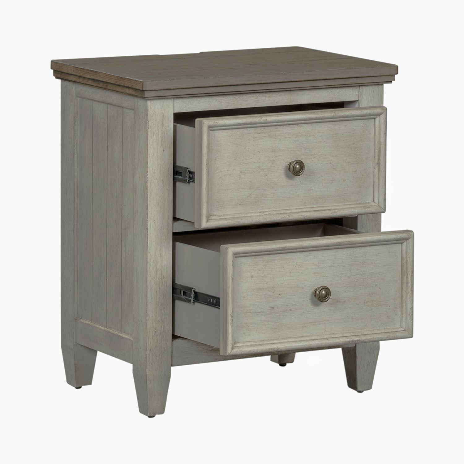 2 Drawer Night Stand w/ Charging Station
