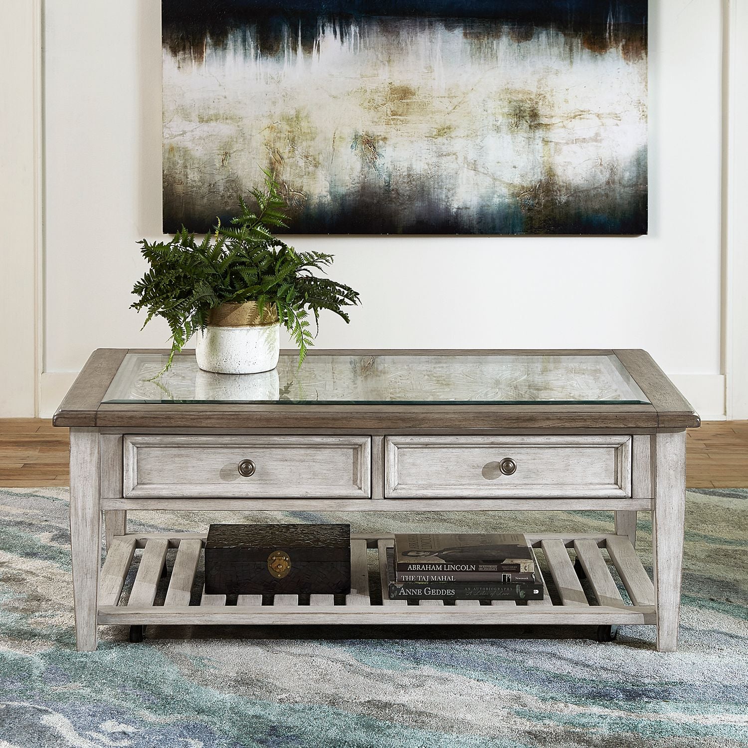 Rect Ceiling Tile Cocktail Table