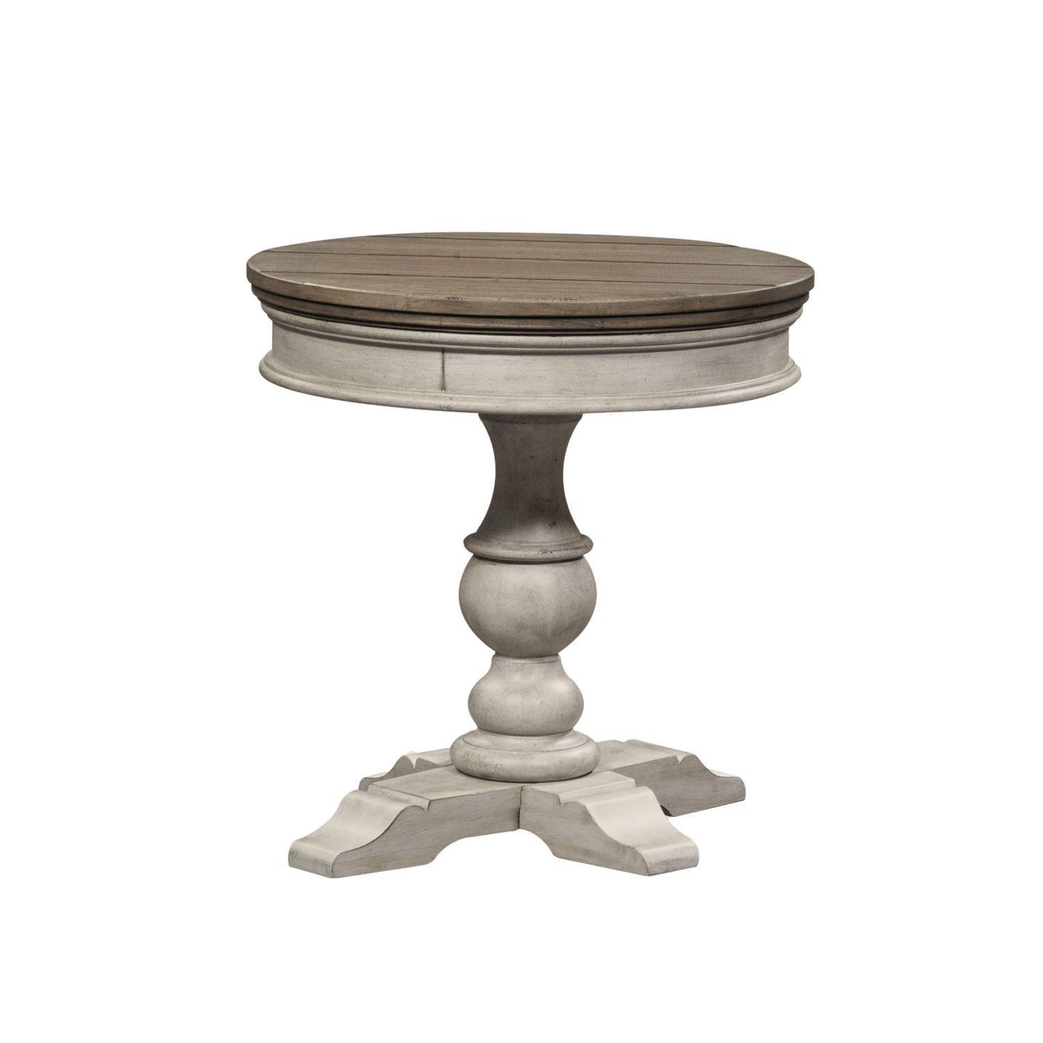 Round Pedestal Chair Side Table