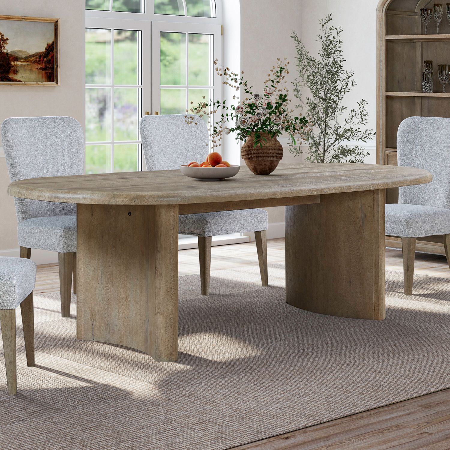 Double Pedestal Table Set