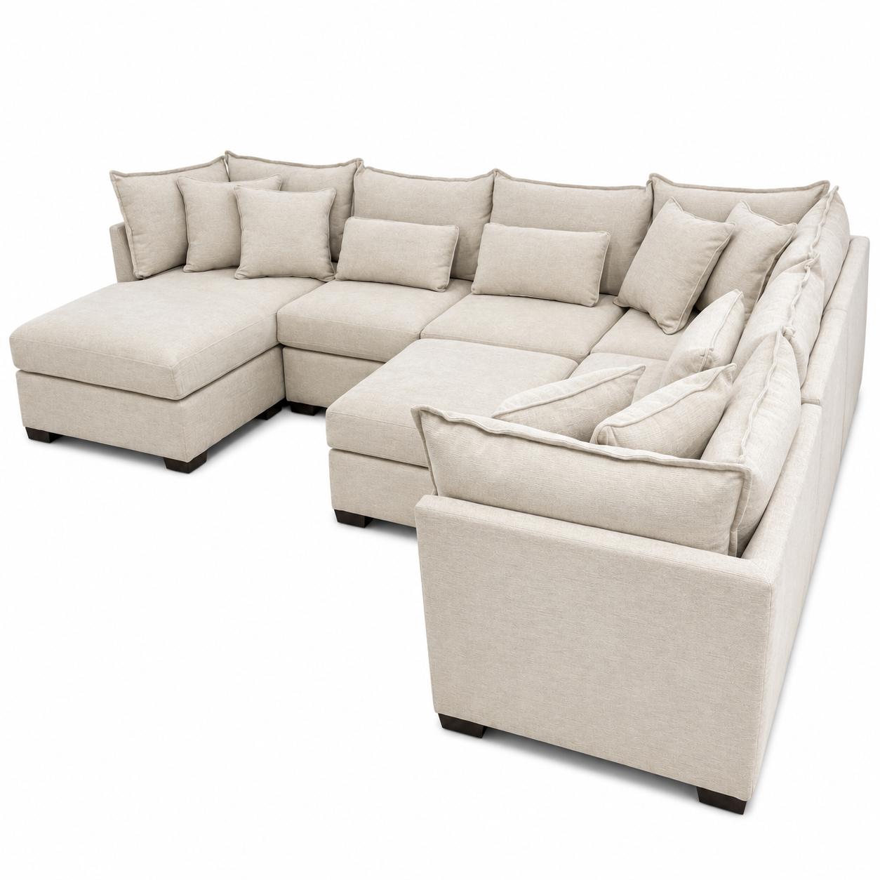 Alina 6 Piece Left Chaise U Shape with Ottoman