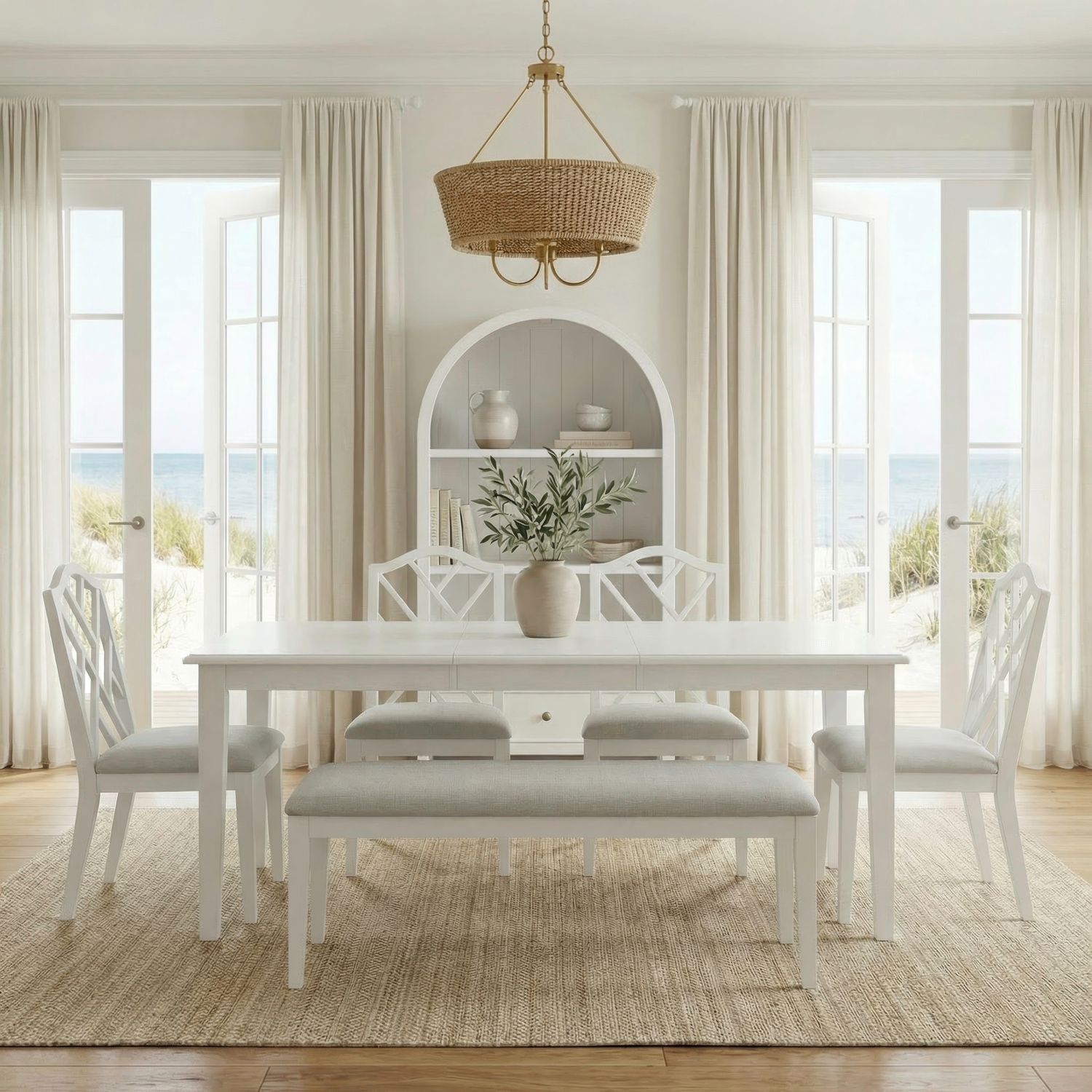 6 Piece Rectangular Table Set