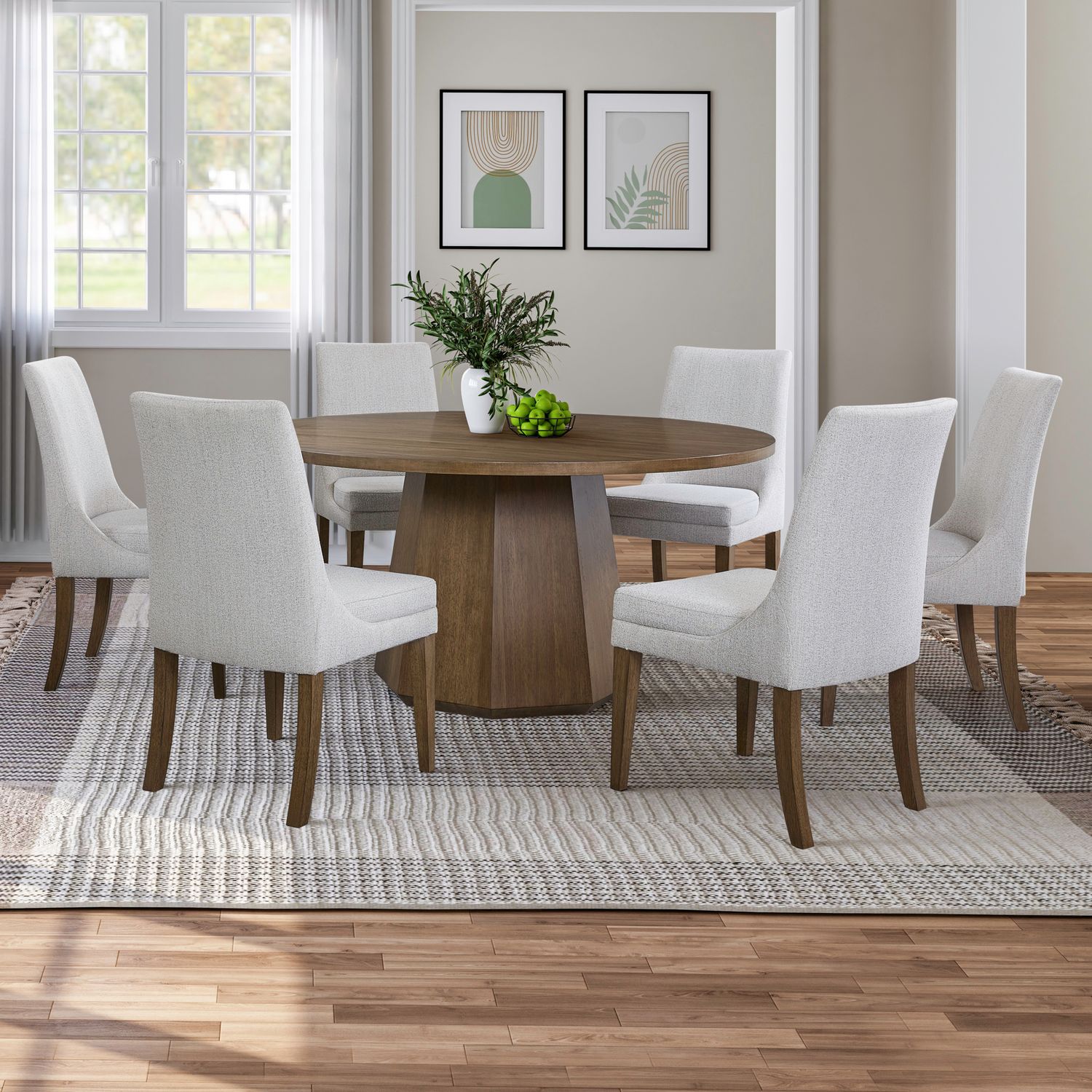 Opt 7 Piece Pedestal Table Set