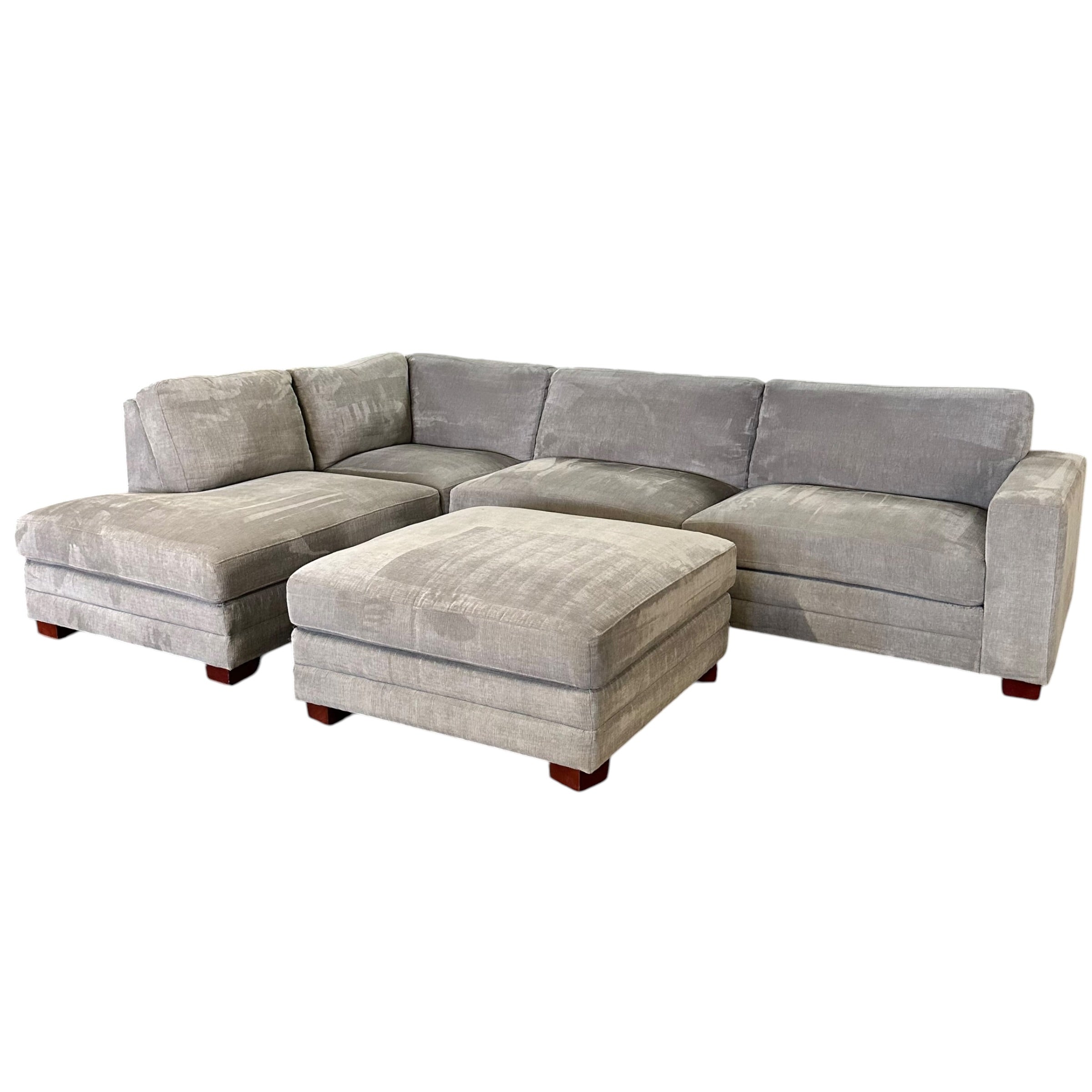 Sectional with LAF Bumper Chaise & Matching Ottoman