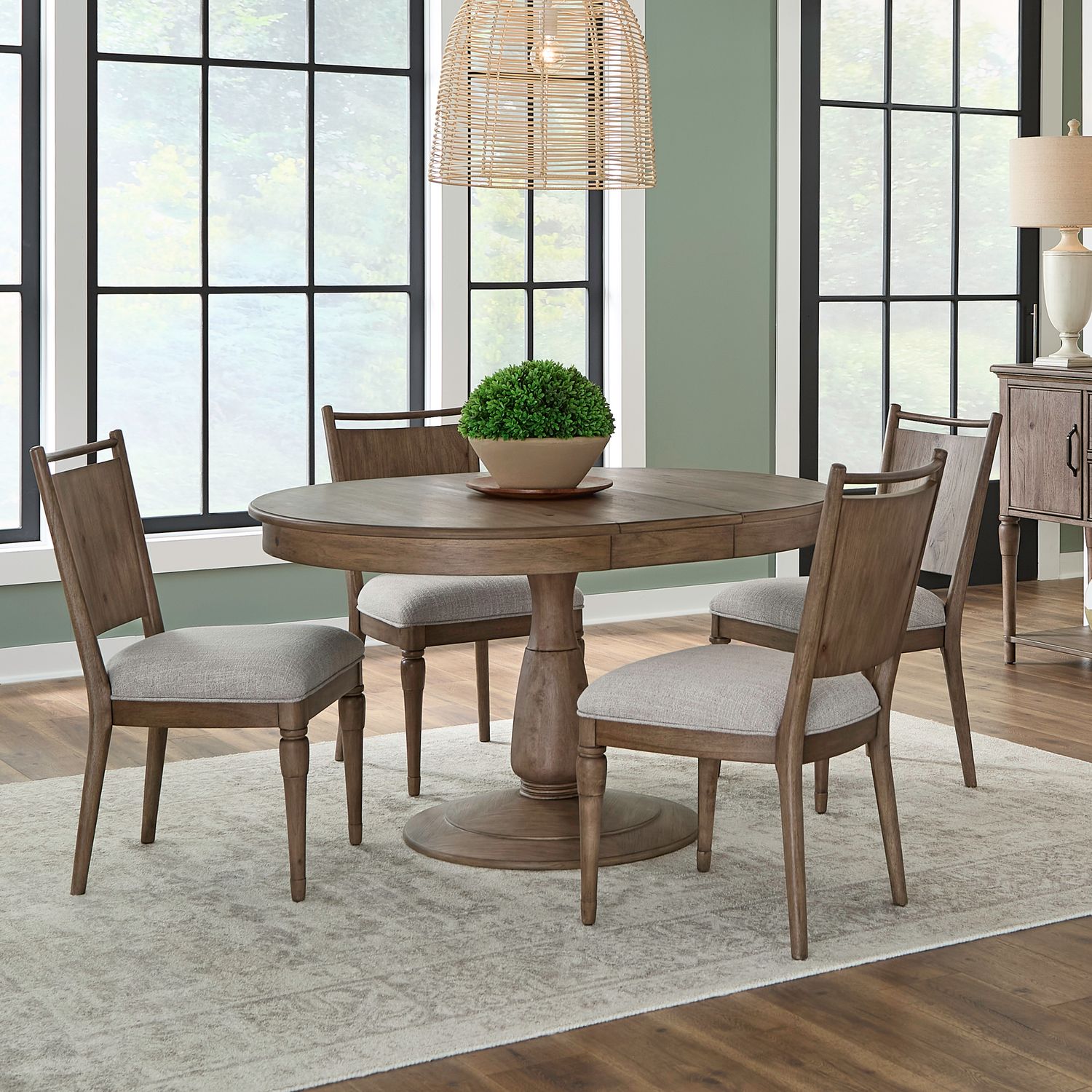 5 Piece Pedestal Table Set