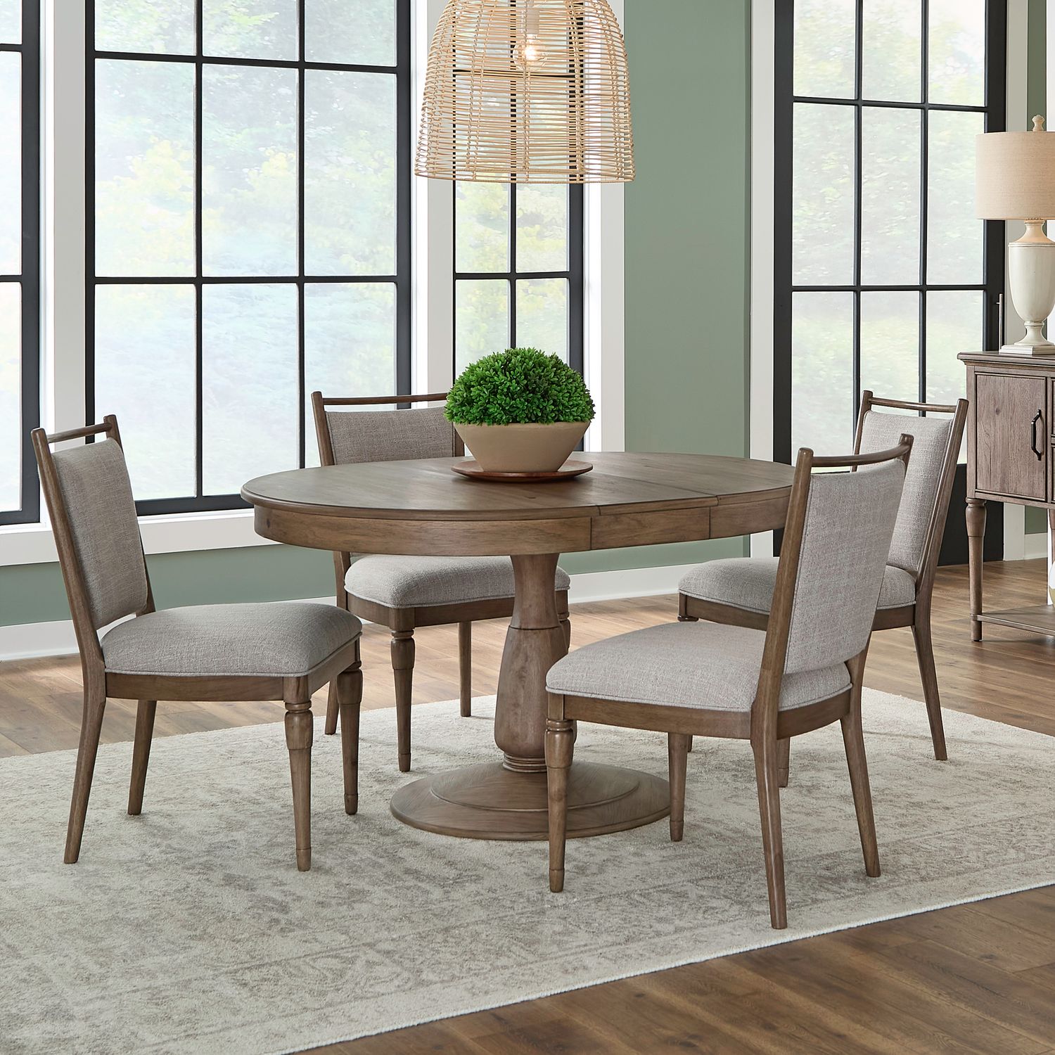 Opt 5 Piece Pedestal Table Set