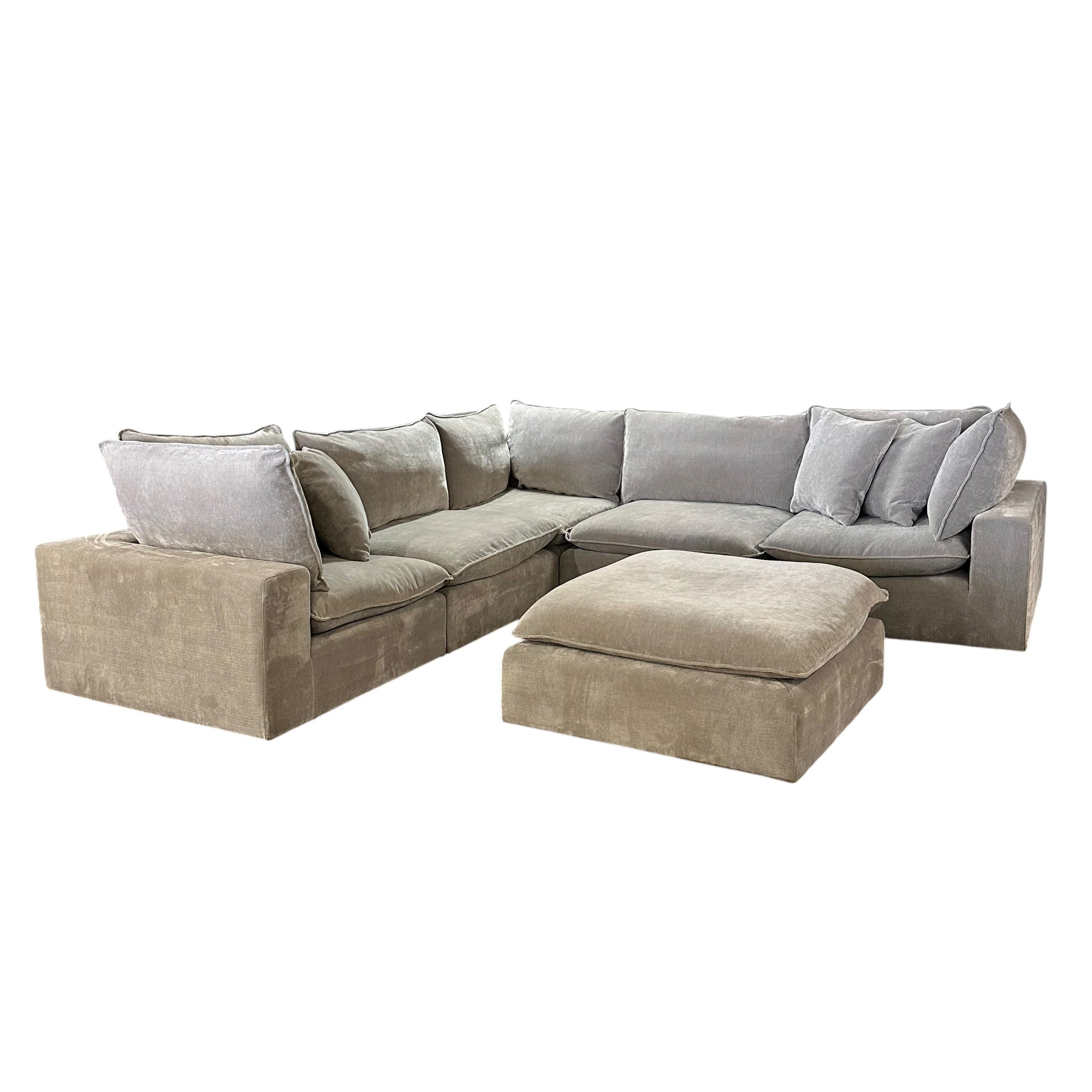 Serene 6-piece Fabric Modular Sectional, Taupe