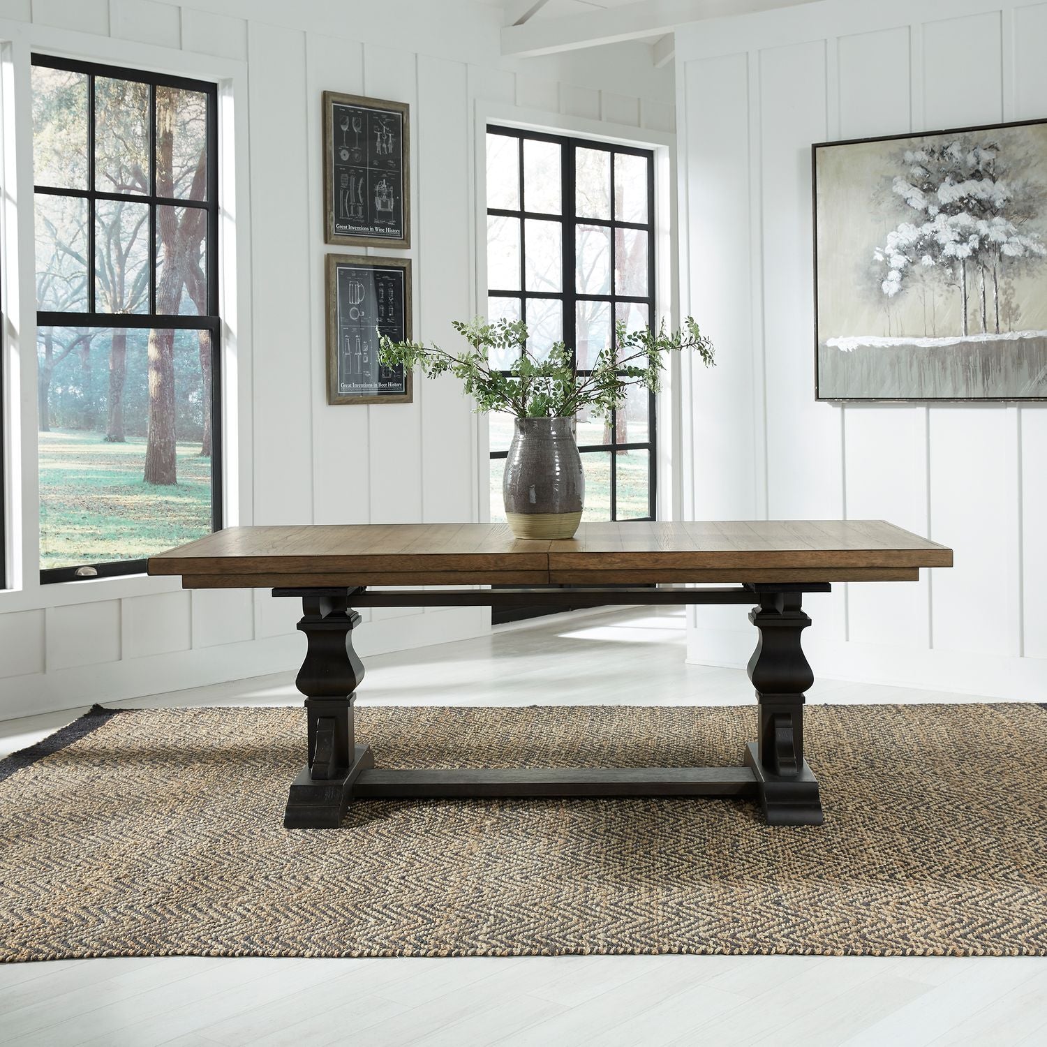 5 Piece Trestle Table Set